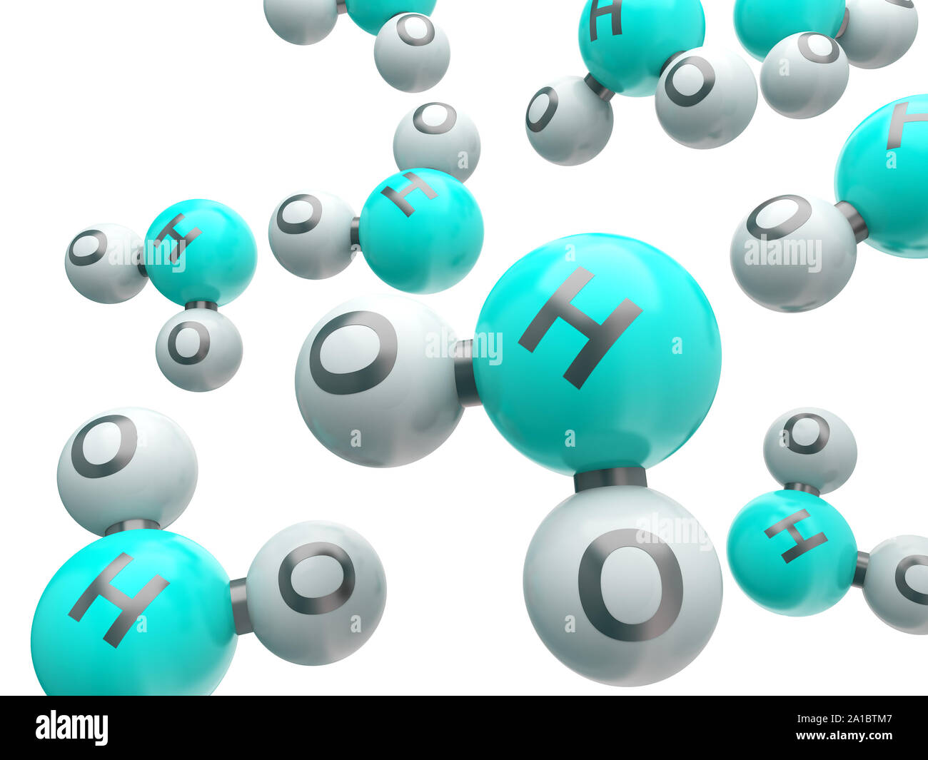 H20 molécules isolées Banque D'Images