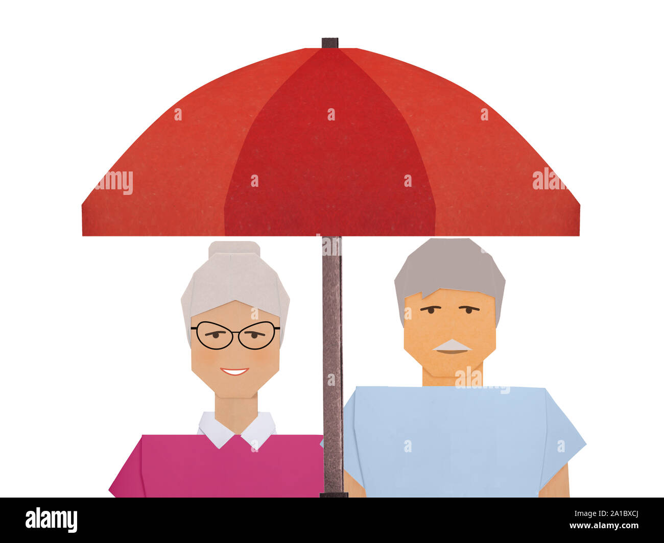 L'assurance de protection sociale des retraités concept illustration Banque D'Images