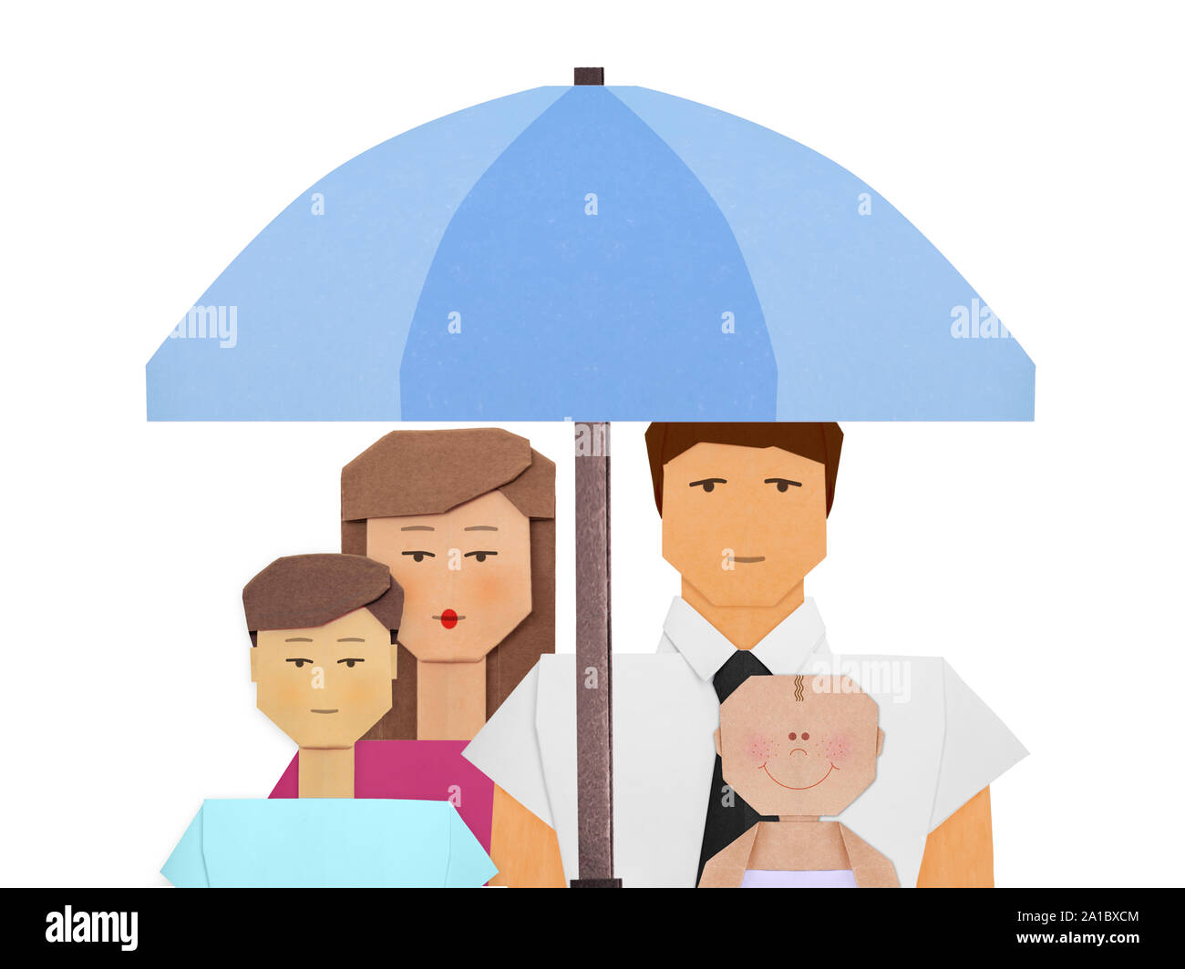 L'assurance de la protection sociale de la famille concept illustration Banque D'Images