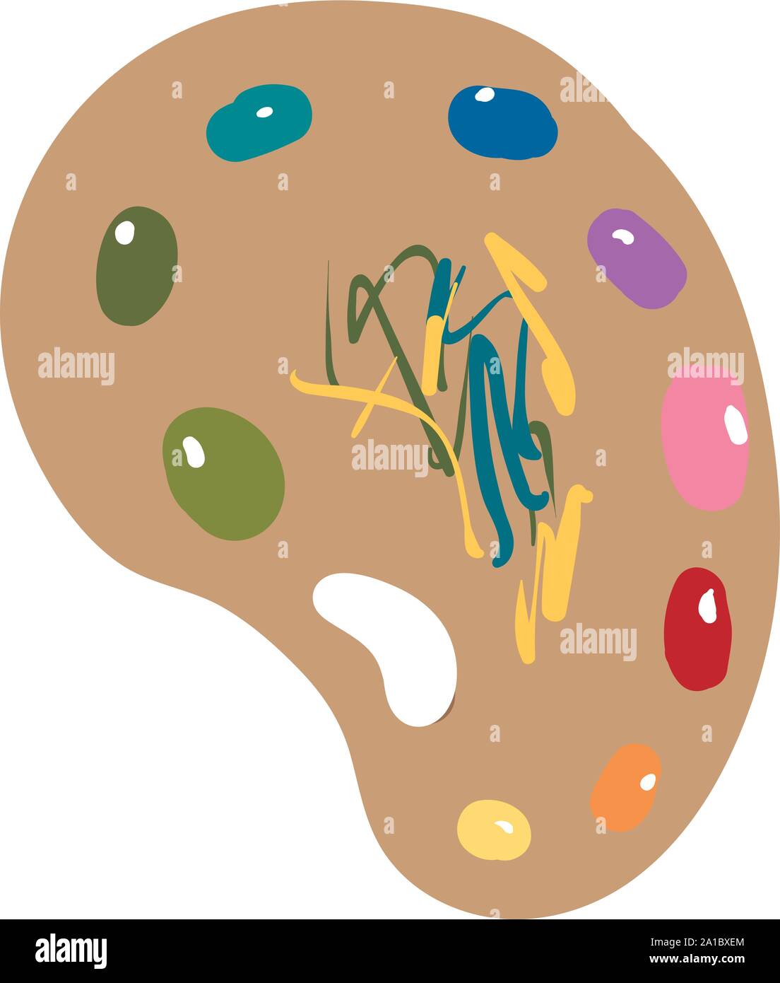 Palette de couleurs, illustration, vecteur sur fond blanc. Illustration de Vecteur