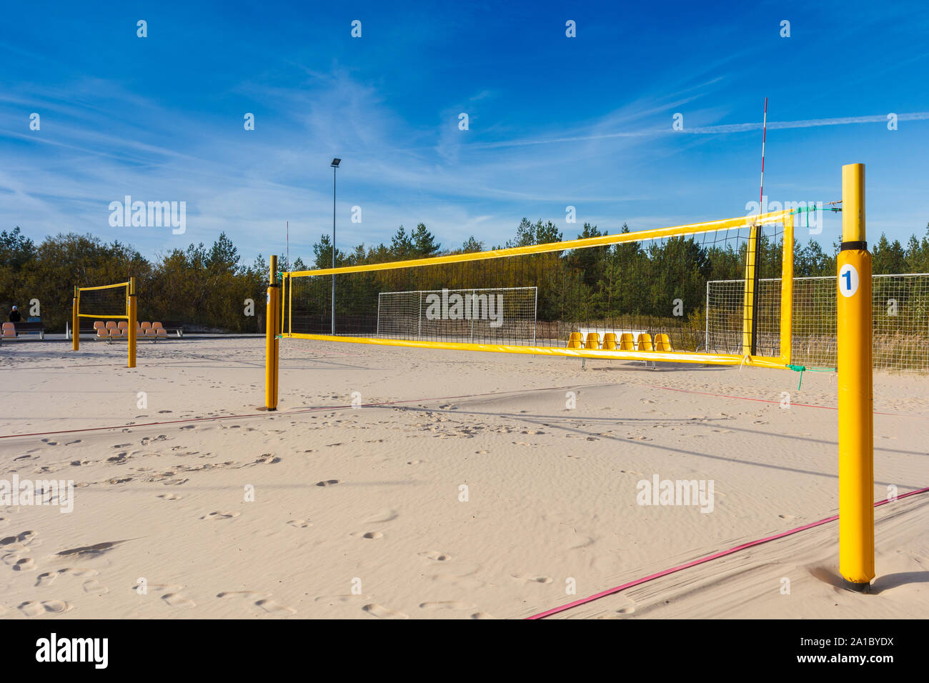 Équipée de beach-volley Banque D'Images