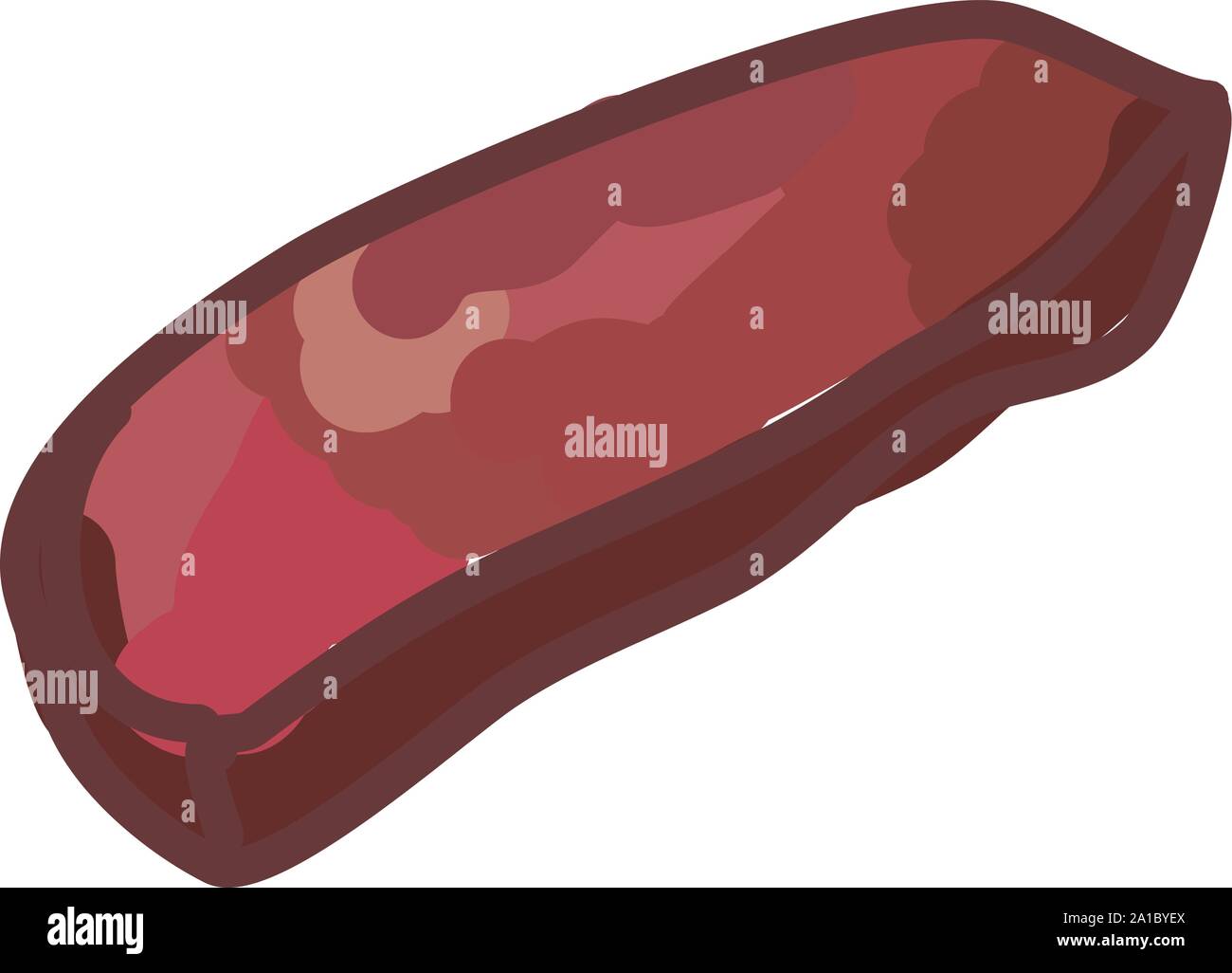 Steak, illustration, vecteur sur fond blanc. Illustration de Vecteur