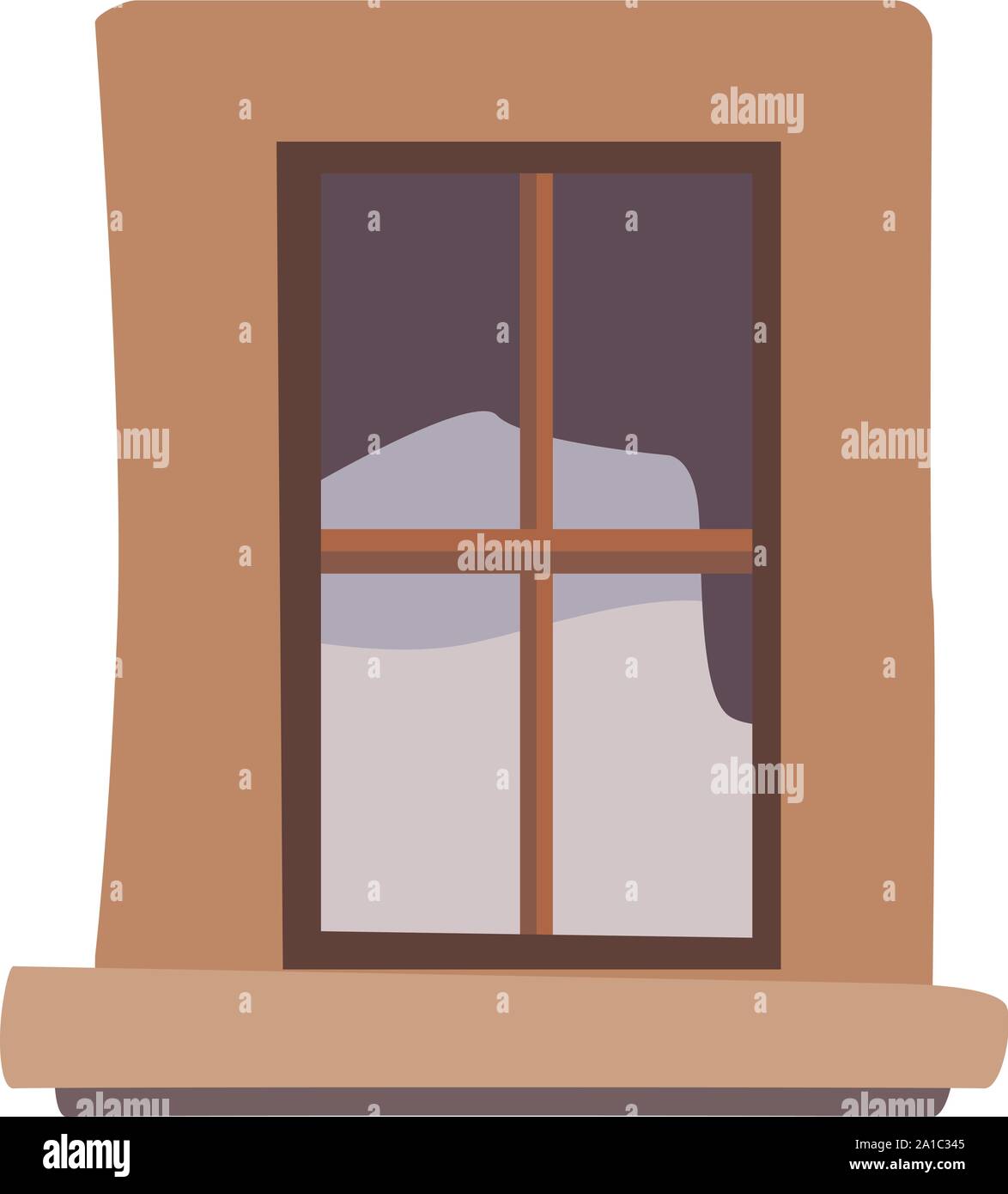 Fenêtre, vecteur, illustration sur fond blanc. Illustration de Vecteur