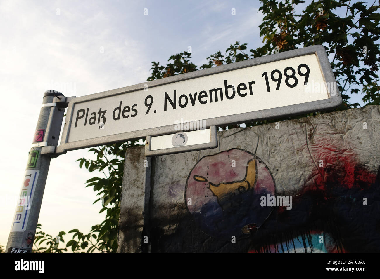 Berlin, Platz des 9. Novembre 1989 an der Bornholmer Straße Banque D'Images