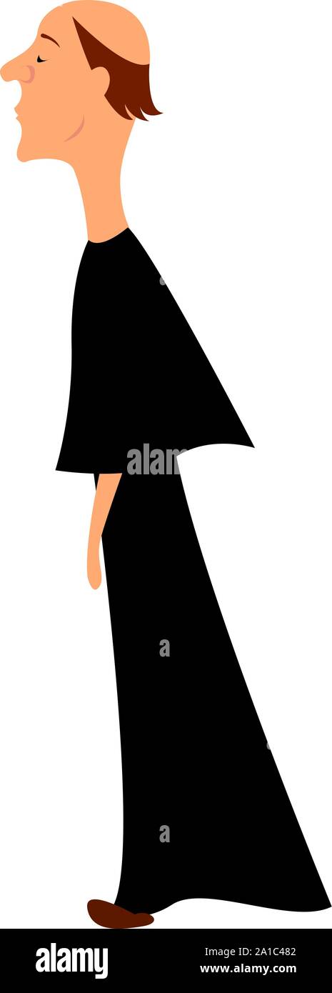 Prêtre, illustration, vecteur sur fond blanc. Illustration de Vecteur