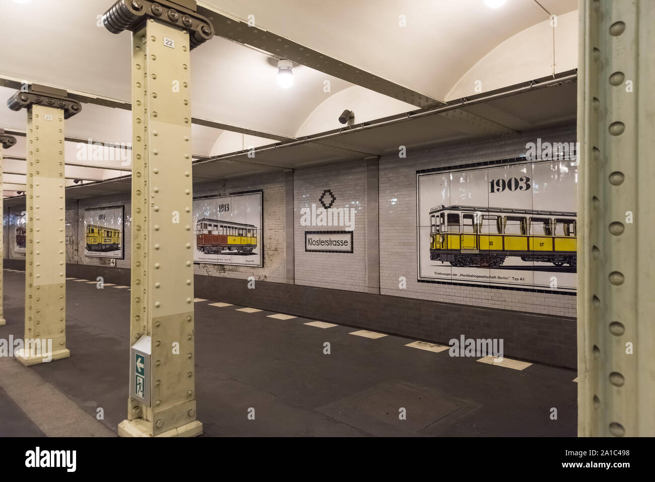 Berlin, la station de U-Bahn U2, 132 Banque D'Images