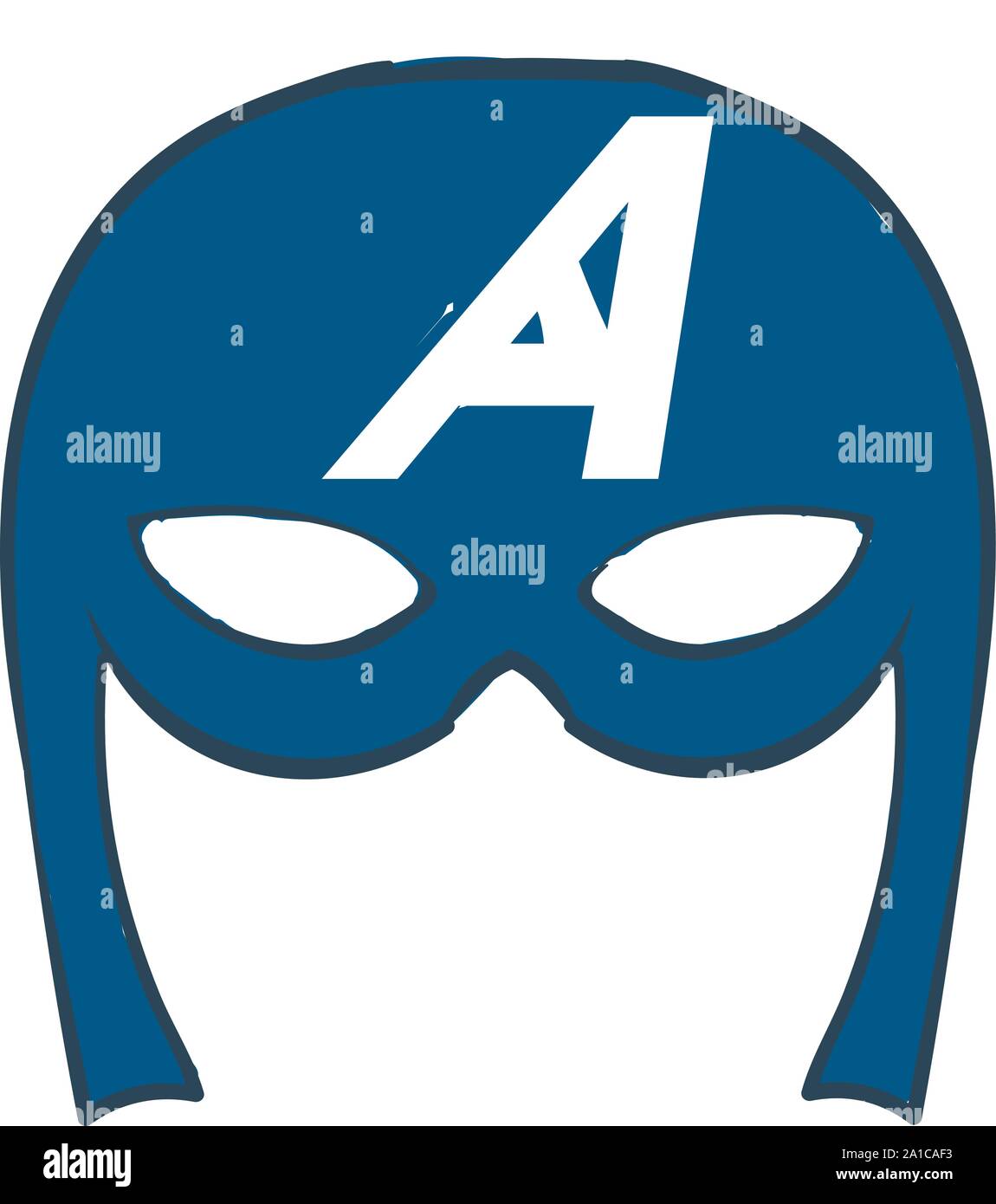 Masque de Captain America, illustration, vecteur sur fond blanc. Illustration de Vecteur