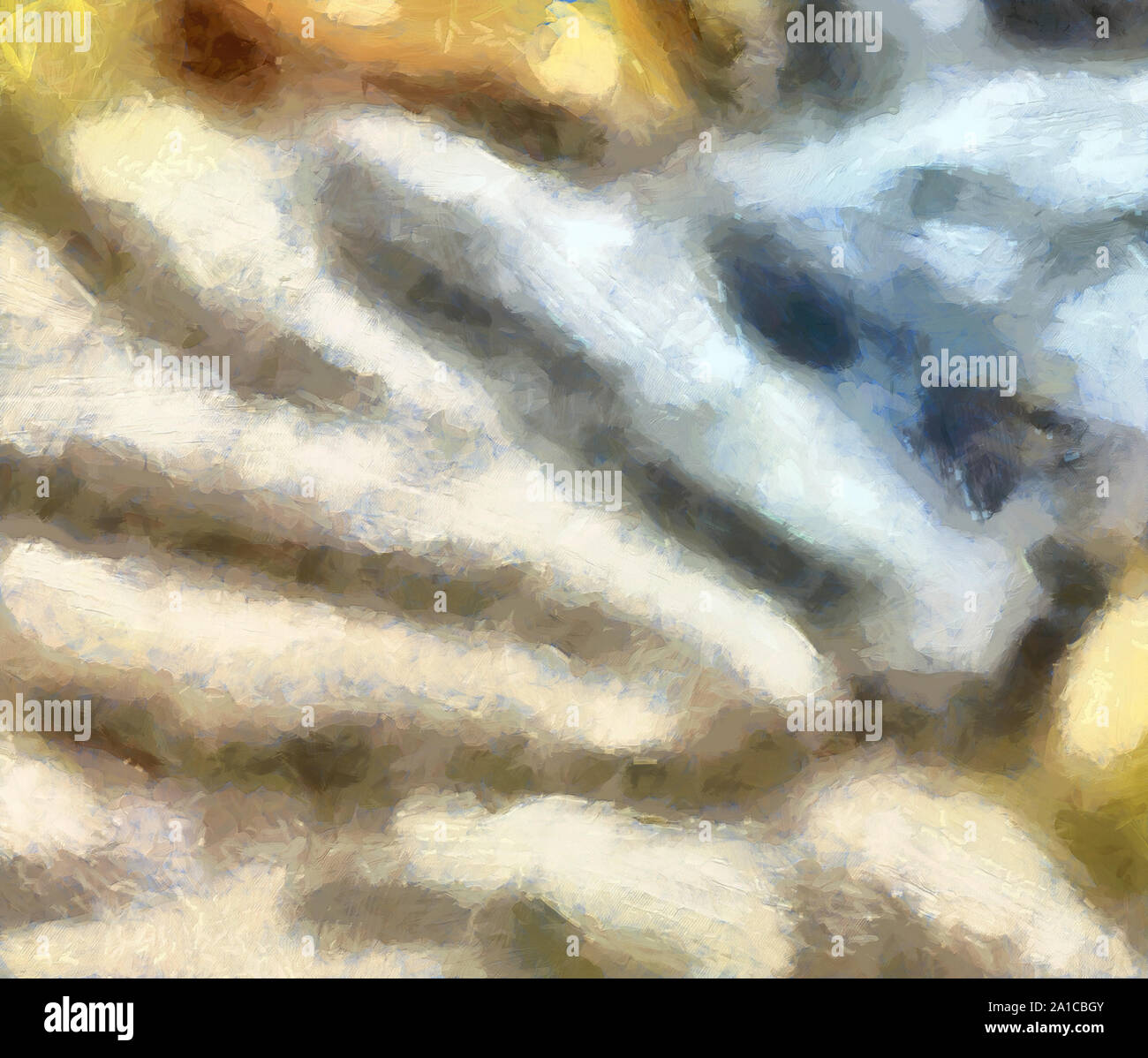 L'art abstrait peint texture background. À huile sur toile d'éclaboussures et des traits. Modèle simple de créativité pour la conception. Dans la palette macro Close up Banque D'Images