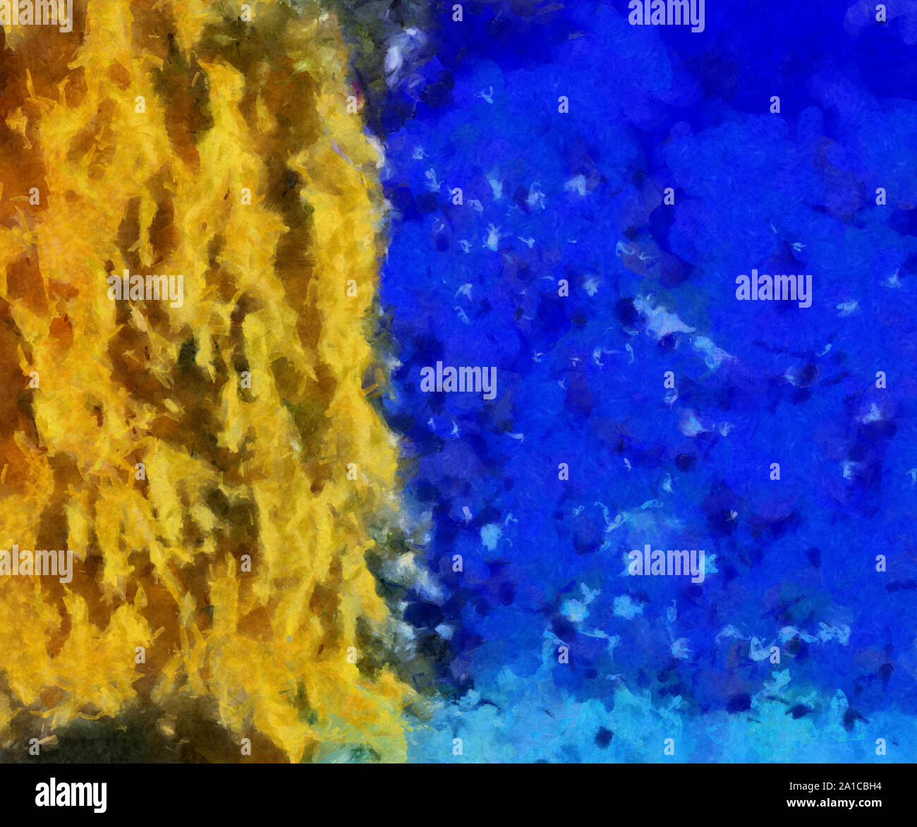 L'art abstrait peint texture background. À huile sur toile d'éclaboussures et des traits. Modèle simple de créativité pour la conception. Dans la palette macro Close up Banque D'Images
