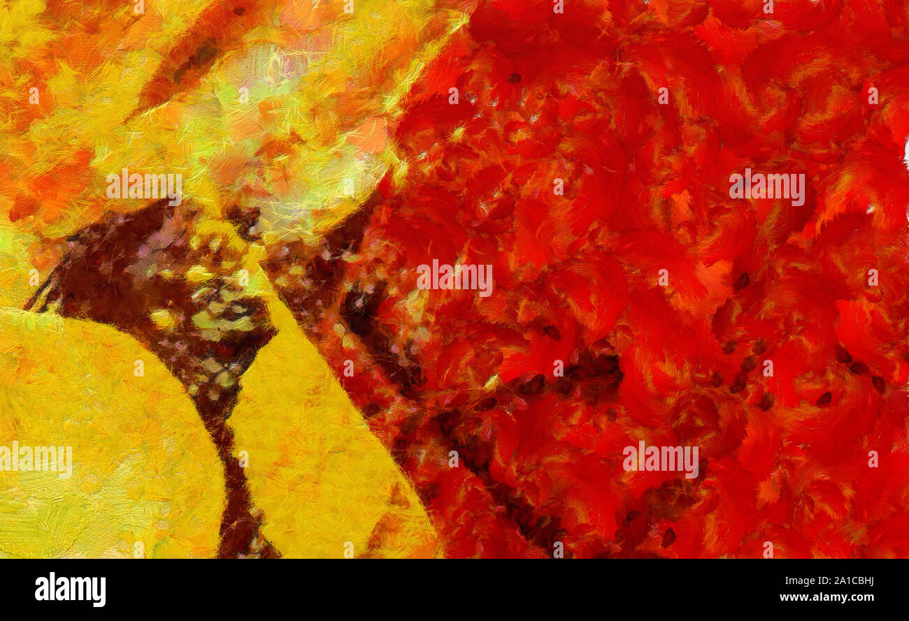 L'art abstrait peint texture background. À huile sur toile d'éclaboussures et des traits. Modèle simple de créativité pour la conception. Dans la palette macro Close up Banque D'Images