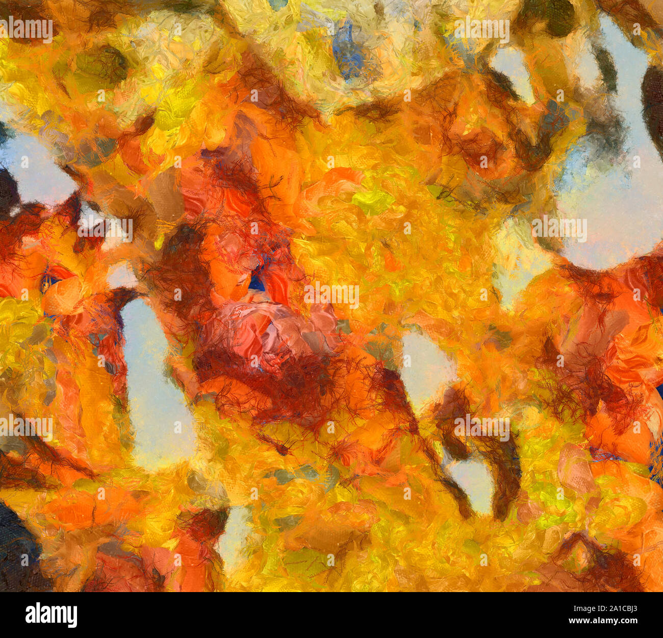 L'art abstrait peint texture background. À huile sur toile d'éclaboussures et des traits. Modèle simple de créativité pour la conception. Dans la palette macro Close up Banque D'Images