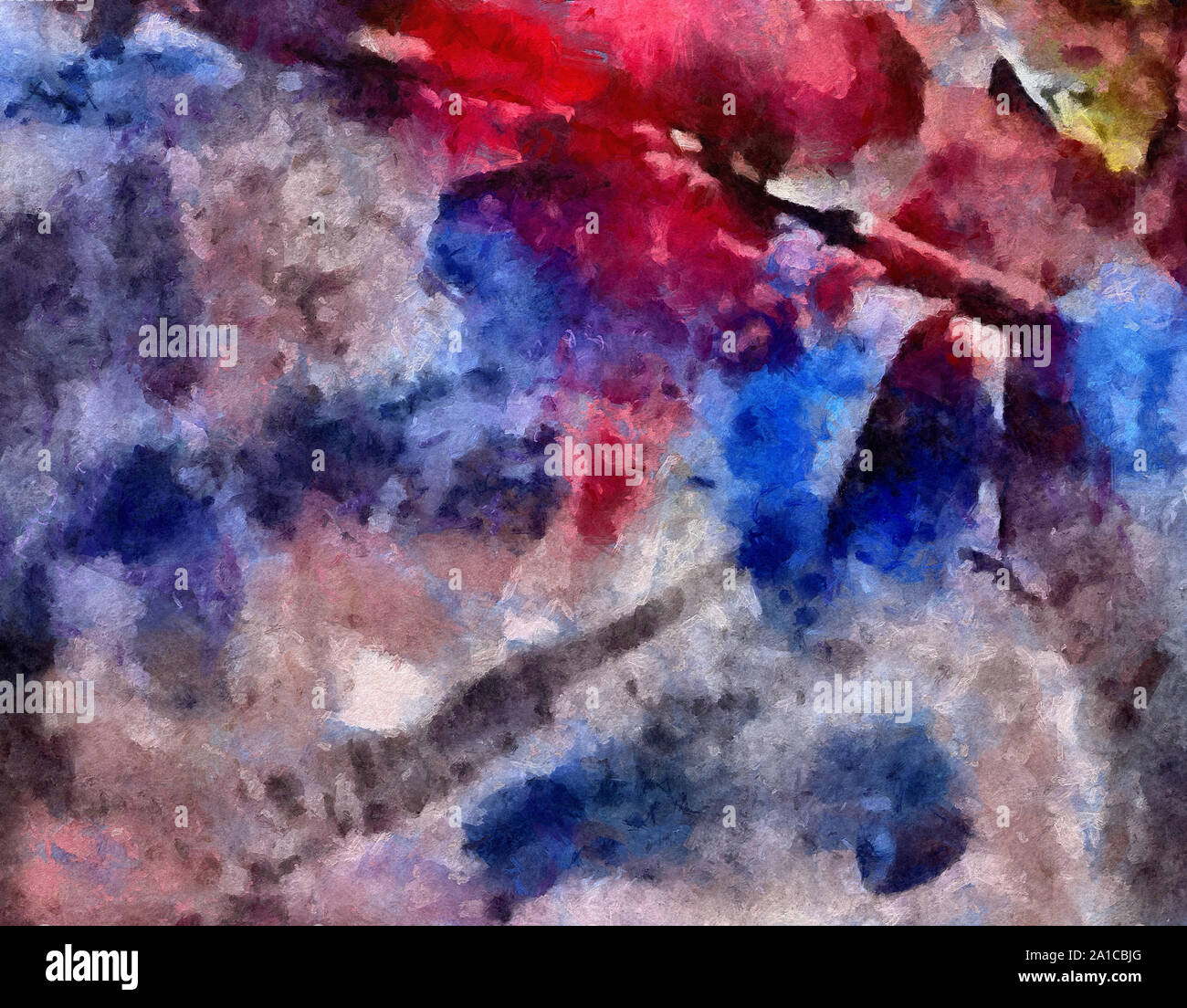 L'art abstrait peint texture background. À huile sur toile d'éclaboussures et des traits. Modèle simple de créativité pour la conception. Dans la palette macro Close up Banque D'Images