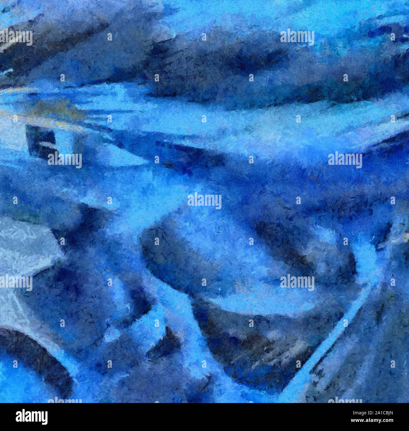 L'art abstrait peint texture background. À huile sur toile d'éclaboussures et des traits. Modèle simple de créativité pour la conception. Dans la palette macro Close up Banque D'Images