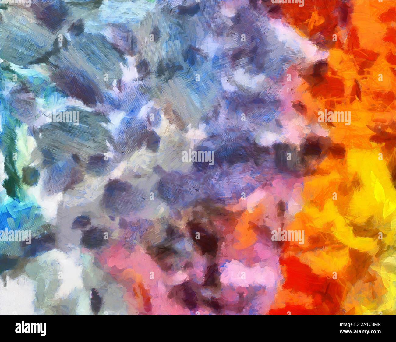 L'art abstrait peint texture background. À huile sur toile d'éclaboussures et des traits. Modèle simple de créativité pour la conception. Dans la palette macro Close up Banque D'Images