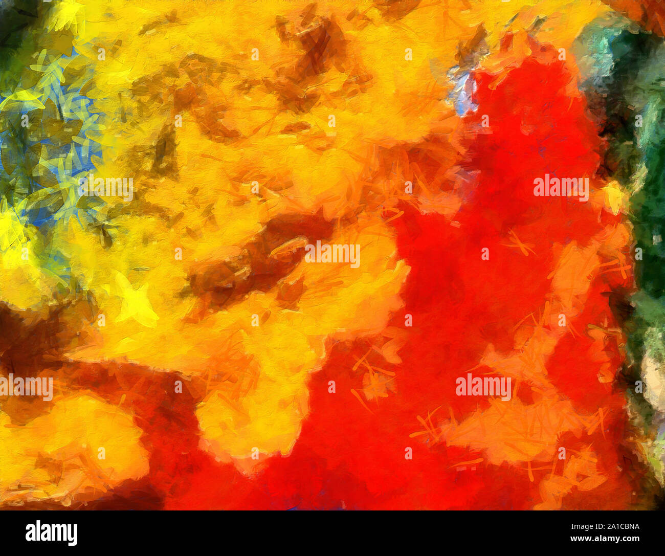 L'art abstrait peint texture background. À huile sur toile d'éclaboussures et des traits. Modèle simple de créativité pour la conception. Dans la palette macro Close up Banque D'Images
