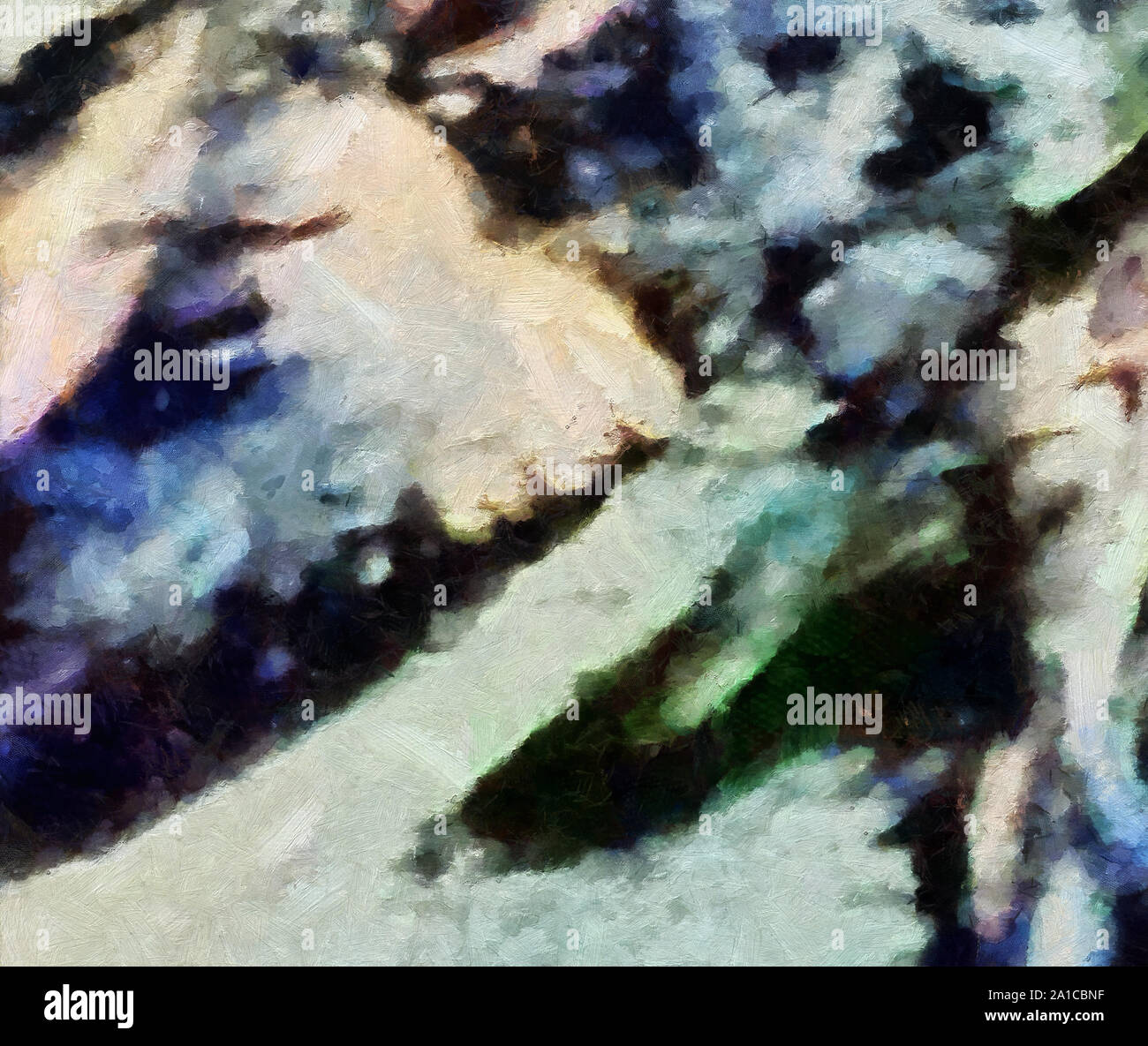 L'art abstrait peint texture background. À huile sur toile d'éclaboussures et des traits. Modèle simple de créativité pour la conception. Dans la palette macro Close up Banque D'Images