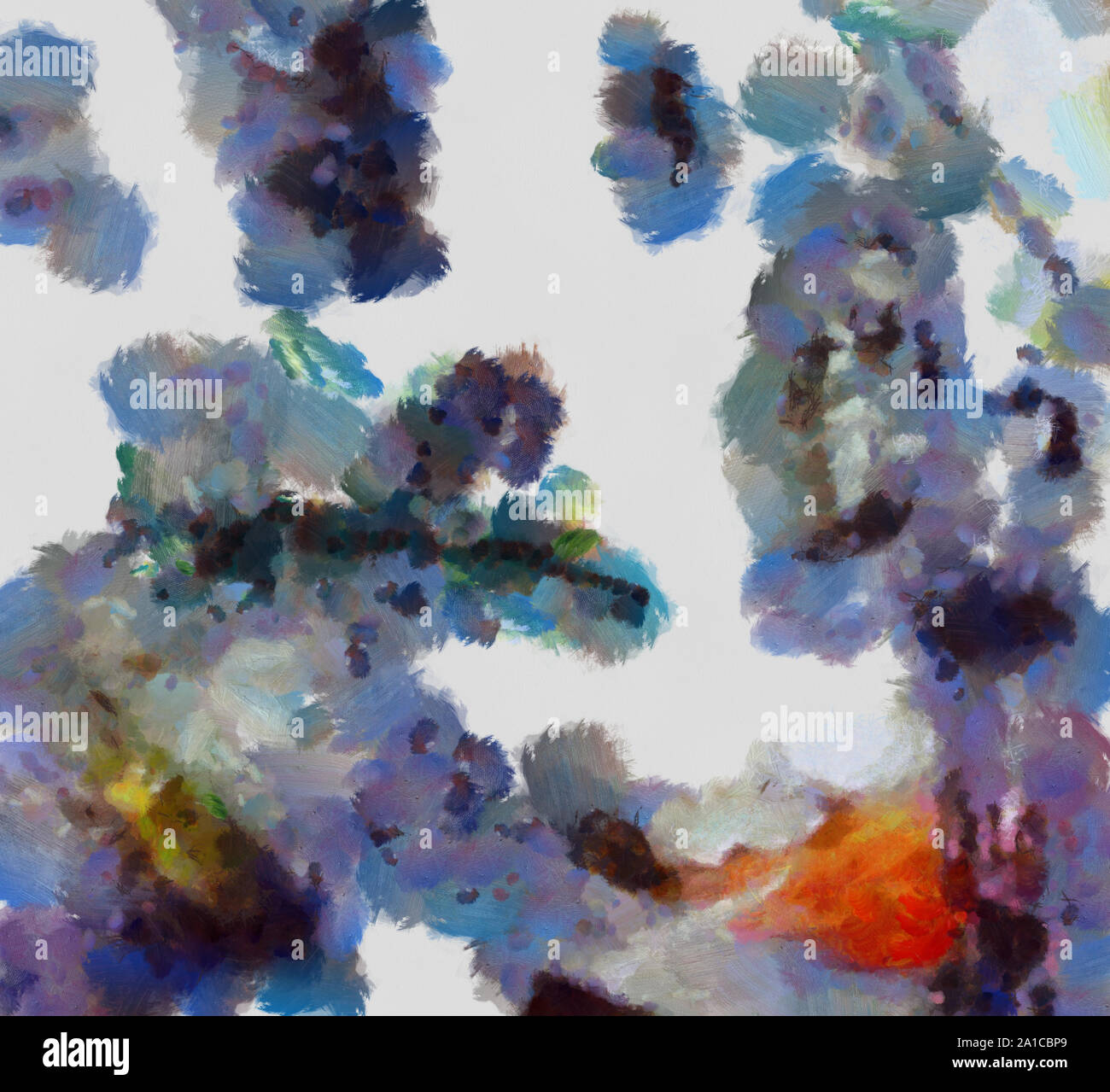 L'art abstrait peint texture background. À huile sur toile d'éclaboussures et des traits. Modèle simple de créativité pour la conception. Dans la palette macro Close up Banque D'Images