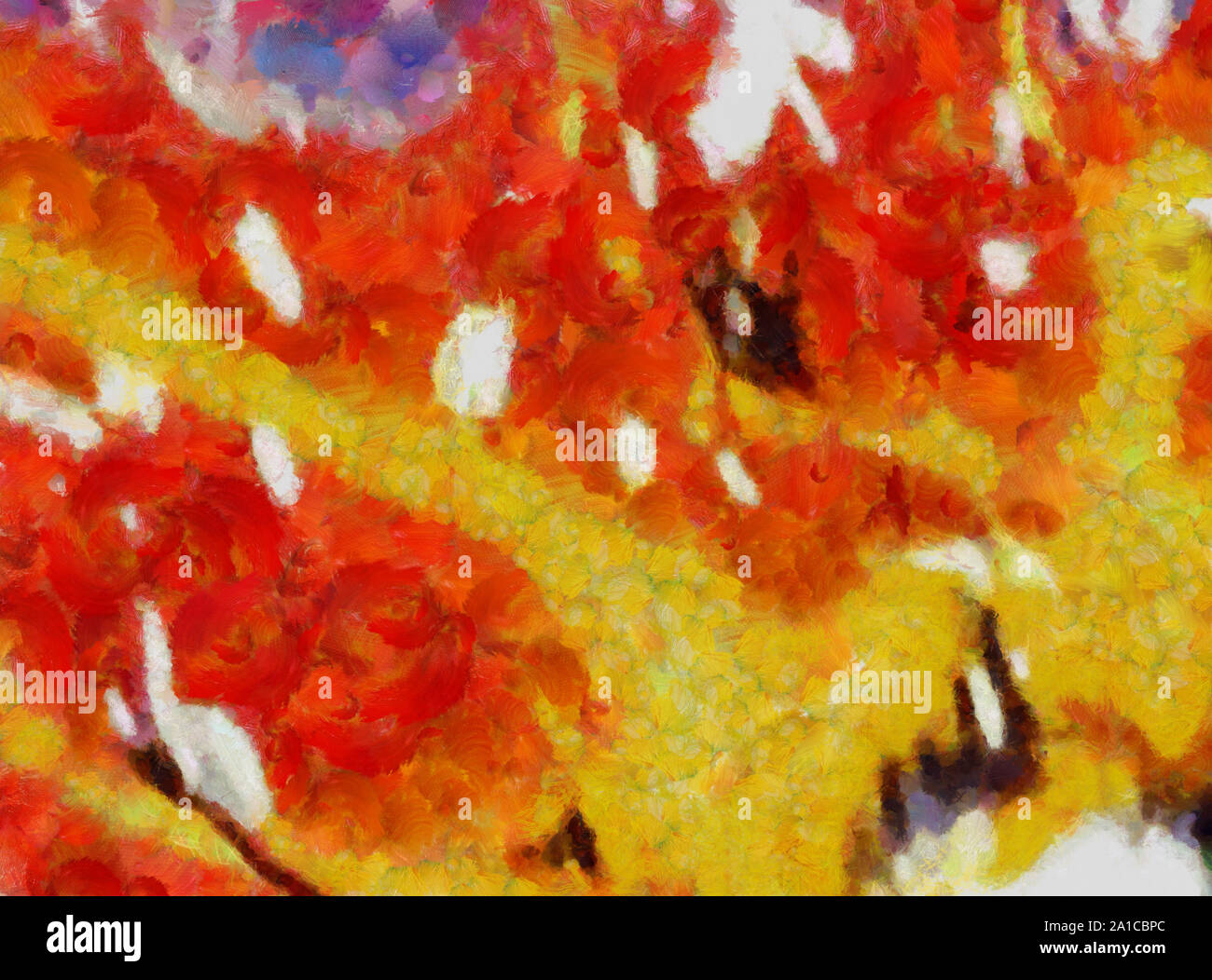 L'art abstrait peint texture background. À huile sur toile d'éclaboussures et des traits. Modèle simple de créativité pour la conception. Dans la palette macro Close up Banque D'Images