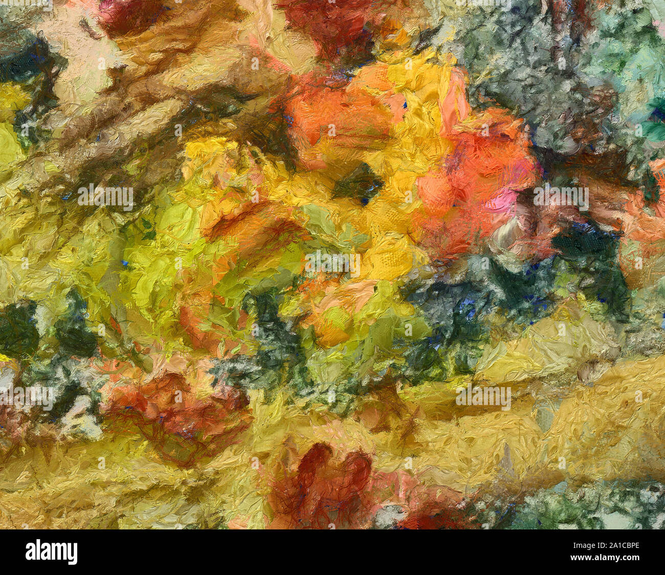 L'art abstrait peint texture background. À huile sur toile d'éclaboussures et des traits. Modèle simple de créativité pour la conception. Dans la palette macro Close up Banque D'Images