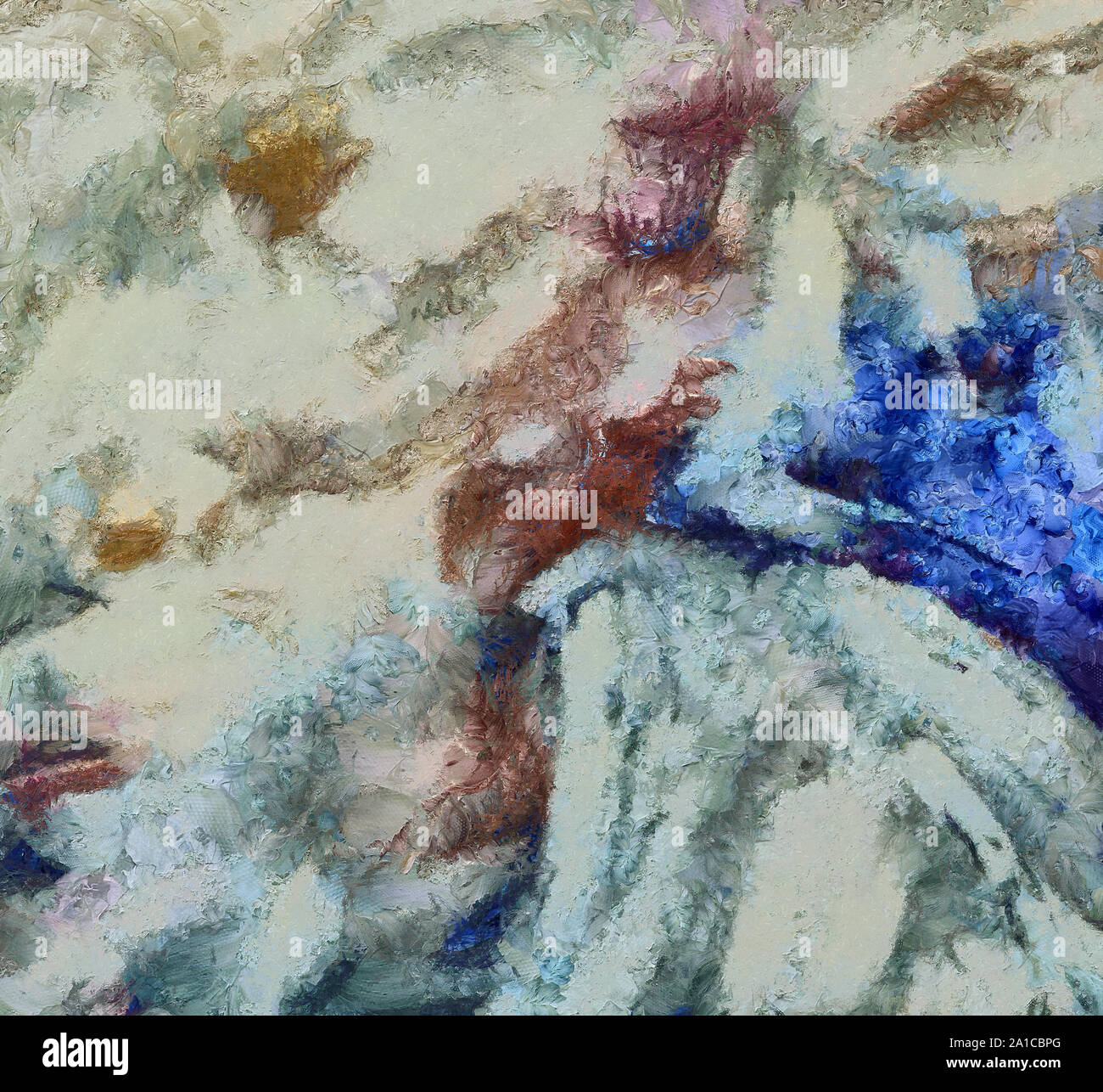 L'art abstrait peint texture background. À huile sur toile d'éclaboussures et des traits. Modèle simple de créativité pour la conception. Dans la palette macro Close up Banque D'Images