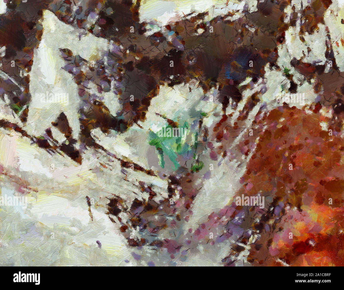 L'art abstrait peint texture background. À huile sur toile d'éclaboussures et des traits. Modèle simple de créativité pour la conception. Dans la palette macro Close up Banque D'Images