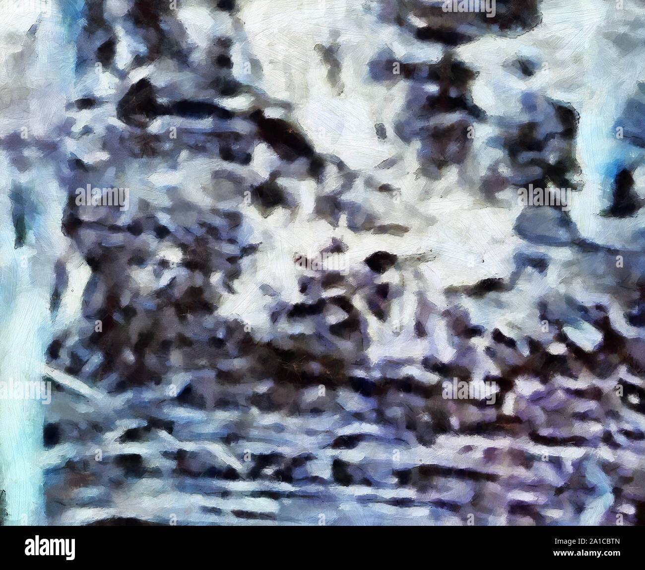 L'art abstrait peint texture background. À huile sur toile d'éclaboussures et des traits. Modèle simple de créativité pour la conception. Dans la palette macro Close up Banque D'Images