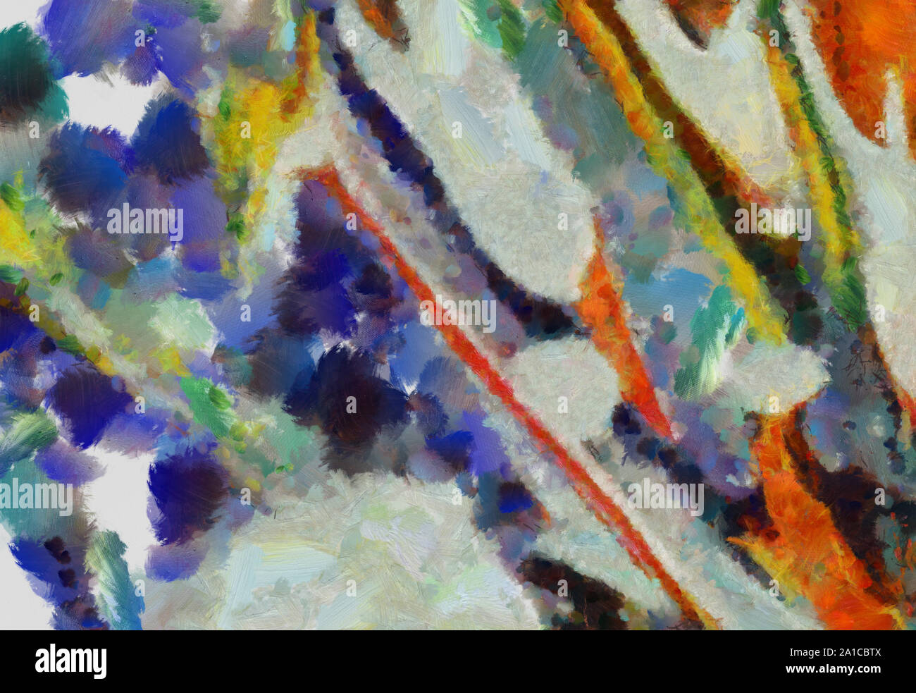 L'art abstrait peint texture background. À huile sur toile d'éclaboussures et des traits. Modèle simple de créativité pour la conception. Dans la palette macro Close up Banque D'Images