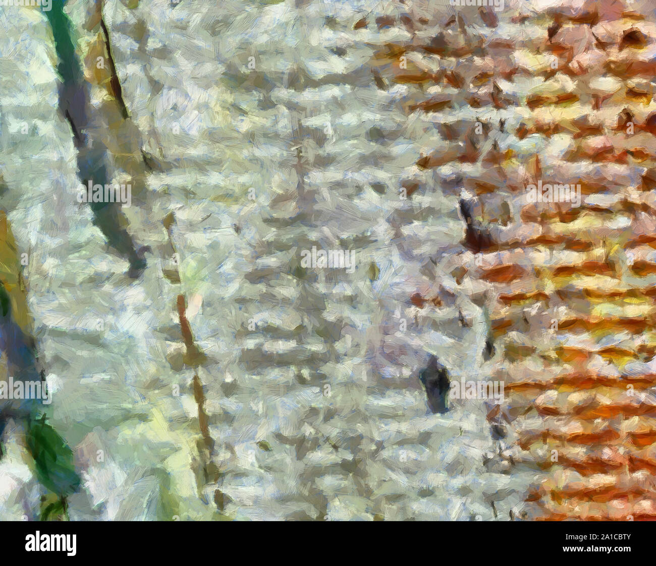 L'art abstrait peint texture background. À huile sur toile d'éclaboussures et des traits. Modèle simple de créativité pour la conception. Dans la palette macro Close up Banque D'Images