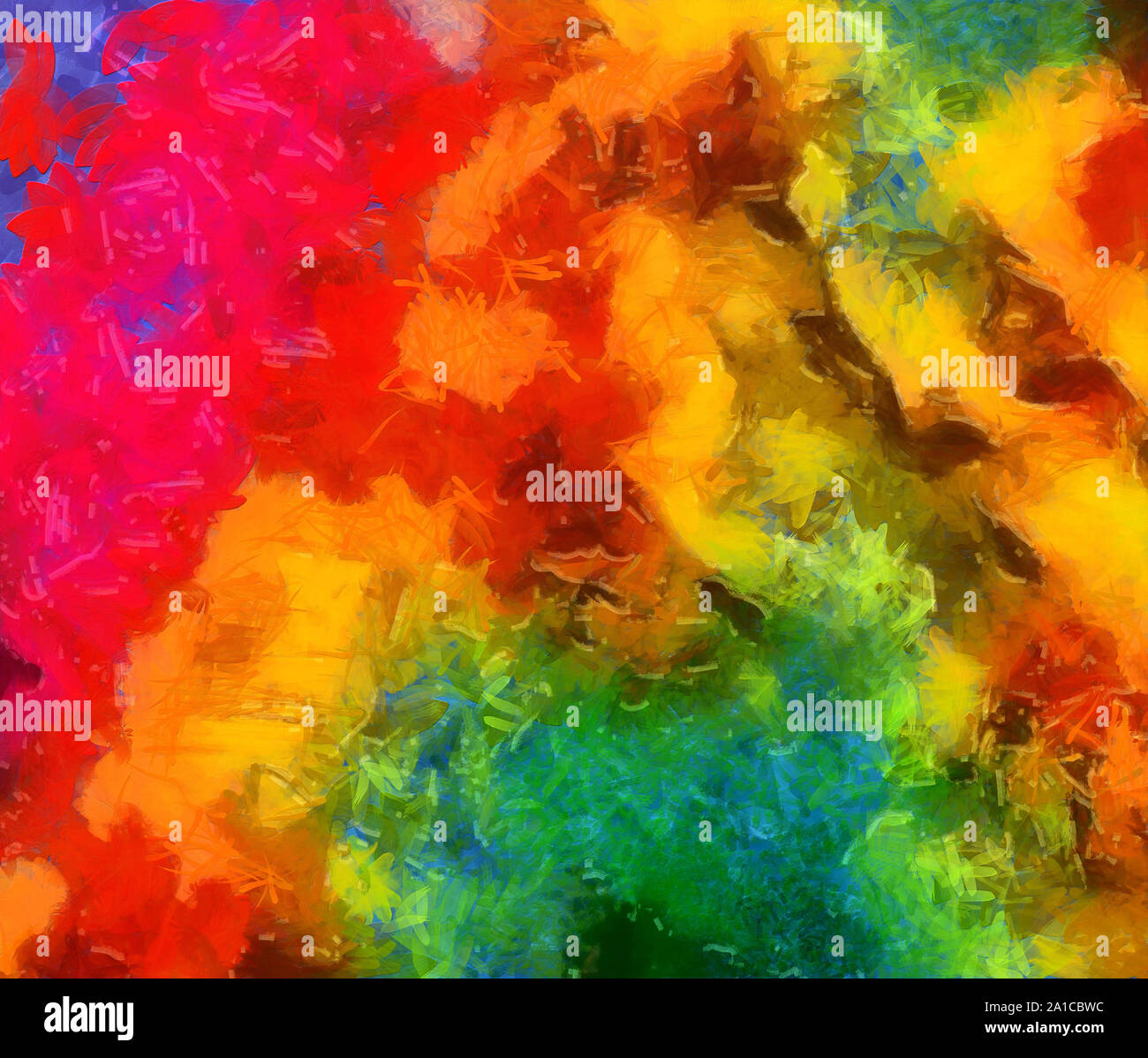 L'art abstrait peint texture background. À huile sur toile d'éclaboussures et des traits. Modèle simple de créativité pour la conception. Dans la palette macro Close up Banque D'Images