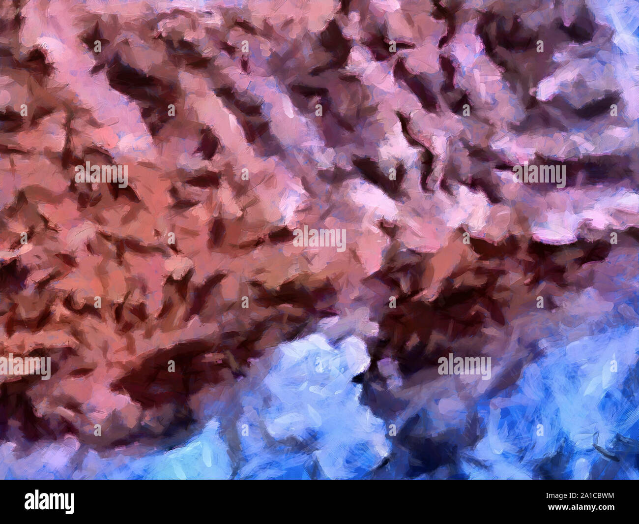 L'art abstrait peint texture background. À huile sur toile d'éclaboussures et des traits. Modèle simple de créativité pour la conception. Dans la palette macro Close up Banque D'Images