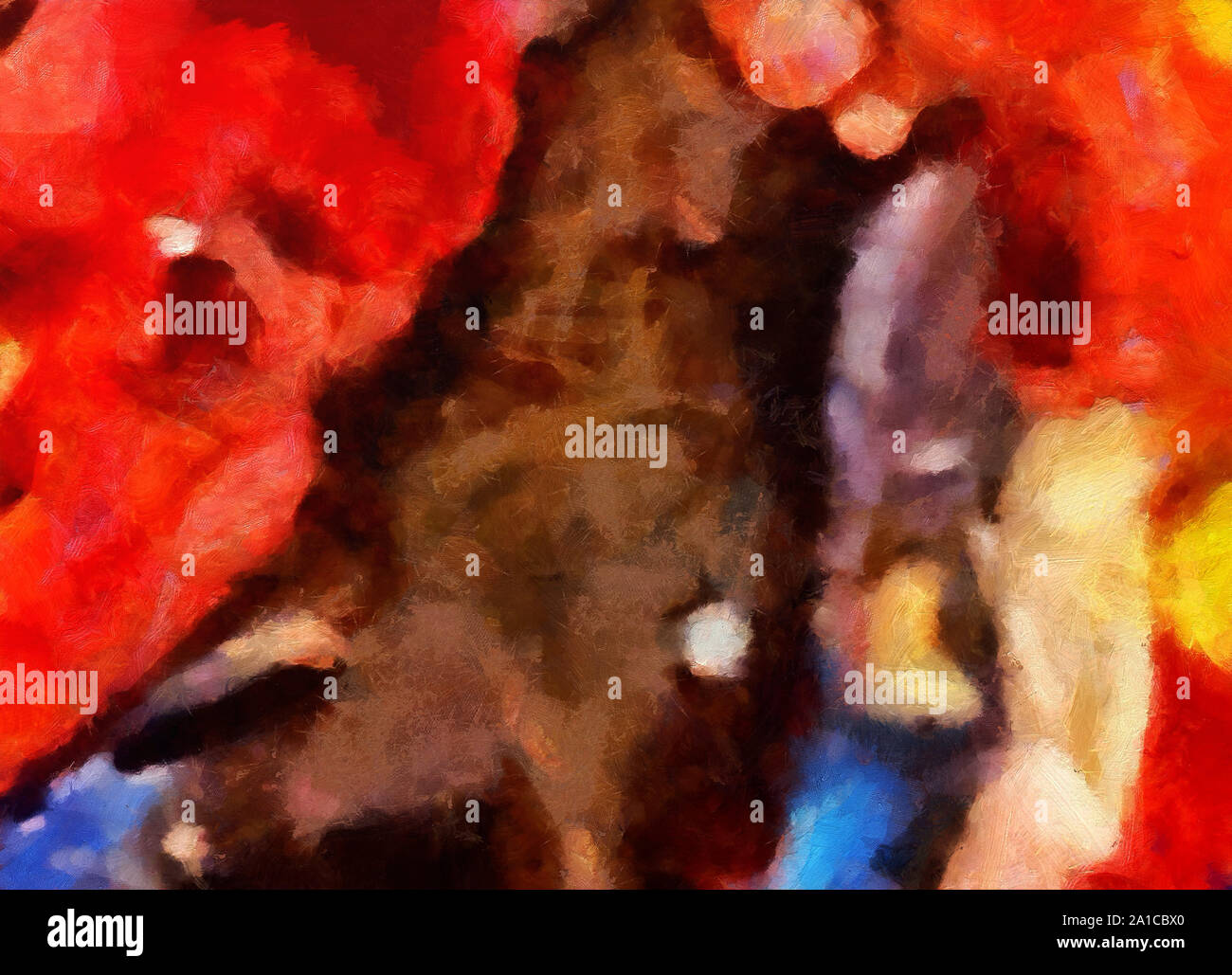 L'art abstrait peint texture background. À huile sur toile d'éclaboussures et des traits. Modèle simple de créativité pour la conception. Dans la palette macro Close up Banque D'Images