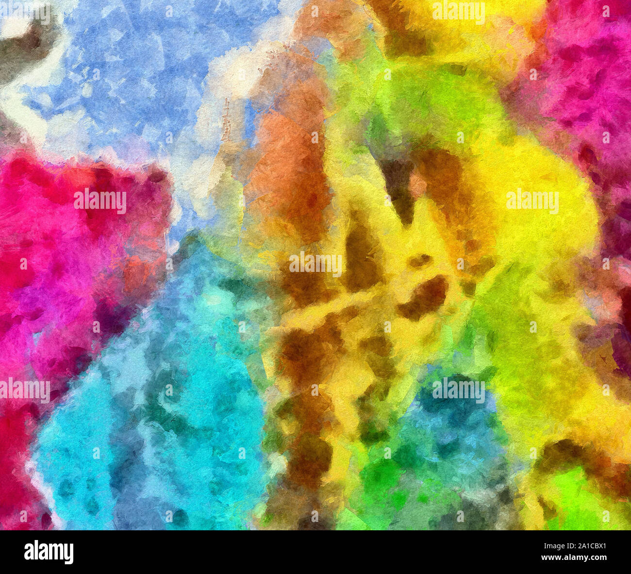 L'art abstrait peint texture background. À huile sur toile d'éclaboussures et des traits. Modèle simple de créativité pour la conception. Dans la palette macro Close up Banque D'Images