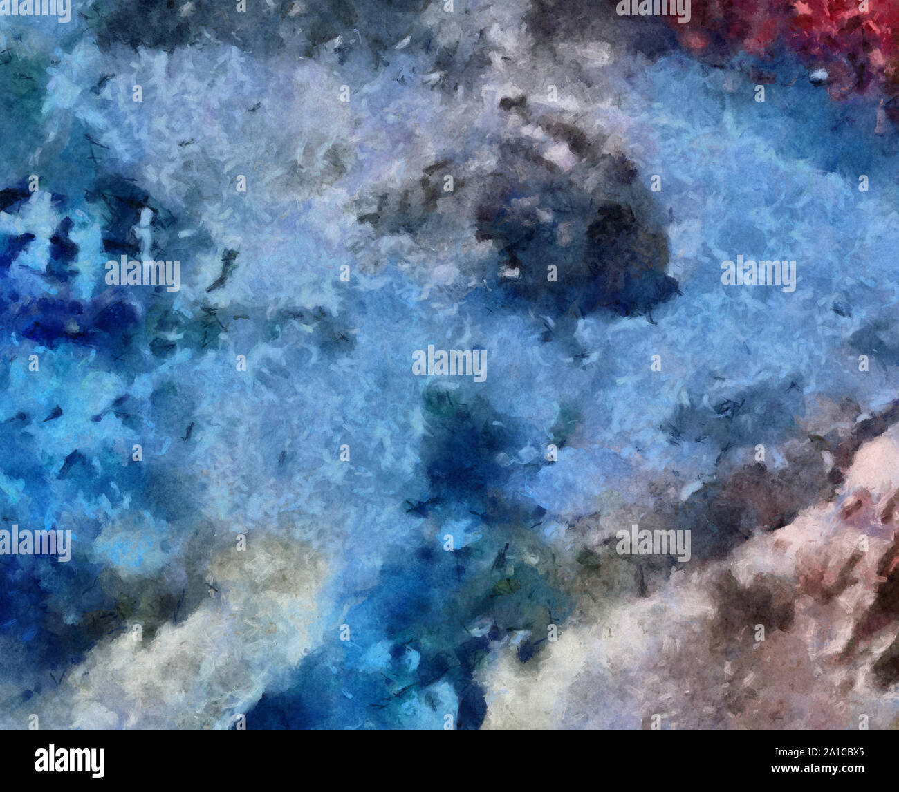 L'art abstrait peint texture background. À huile sur toile d'éclaboussures et des traits. Modèle simple de créativité pour la conception. Dans la palette macro Close up Banque D'Images