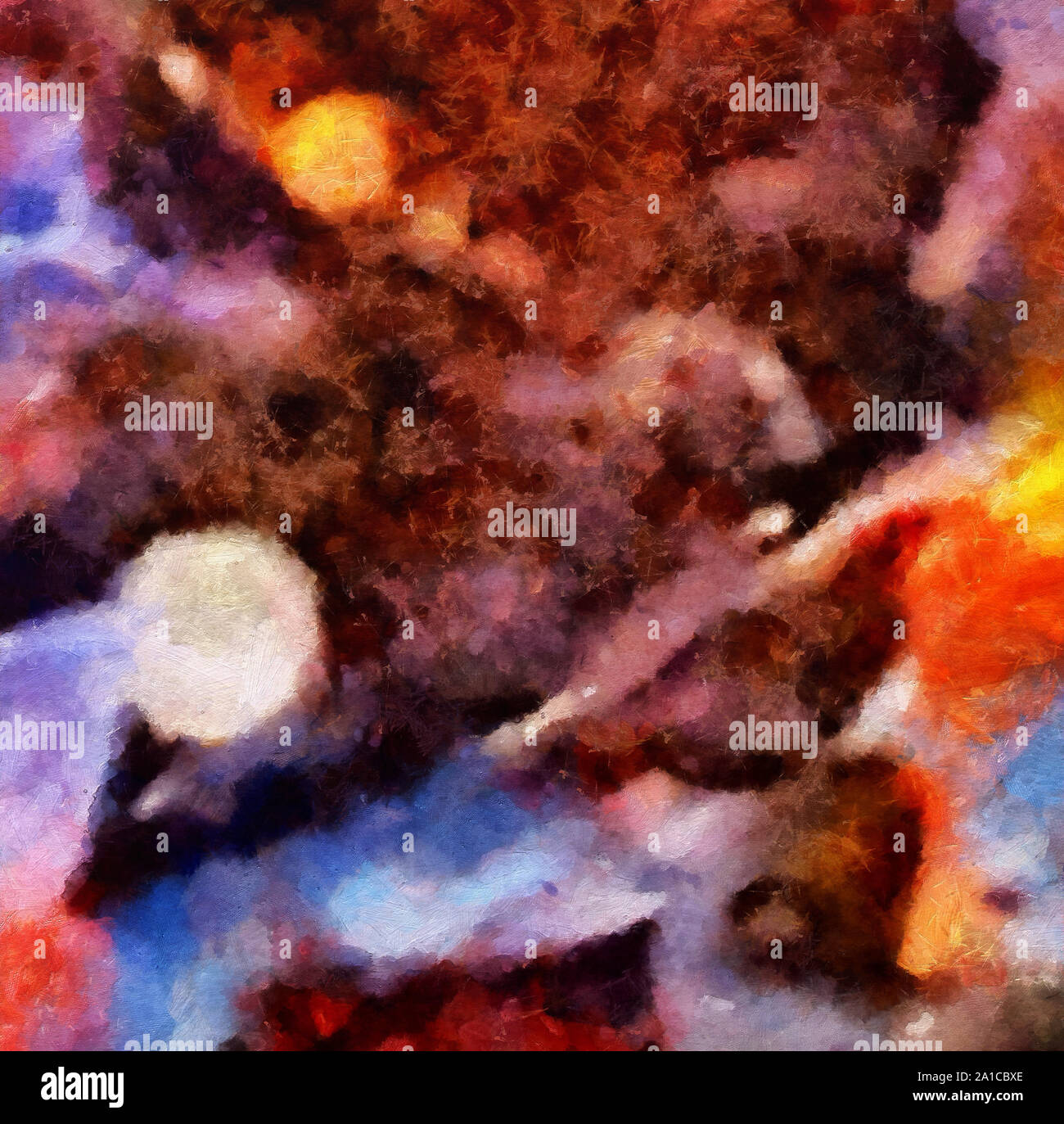 L'art abstrait peint texture background. À huile sur toile d'éclaboussures et des traits. Modèle simple de créativité pour la conception. Dans la palette macro Close up Banque D'Images