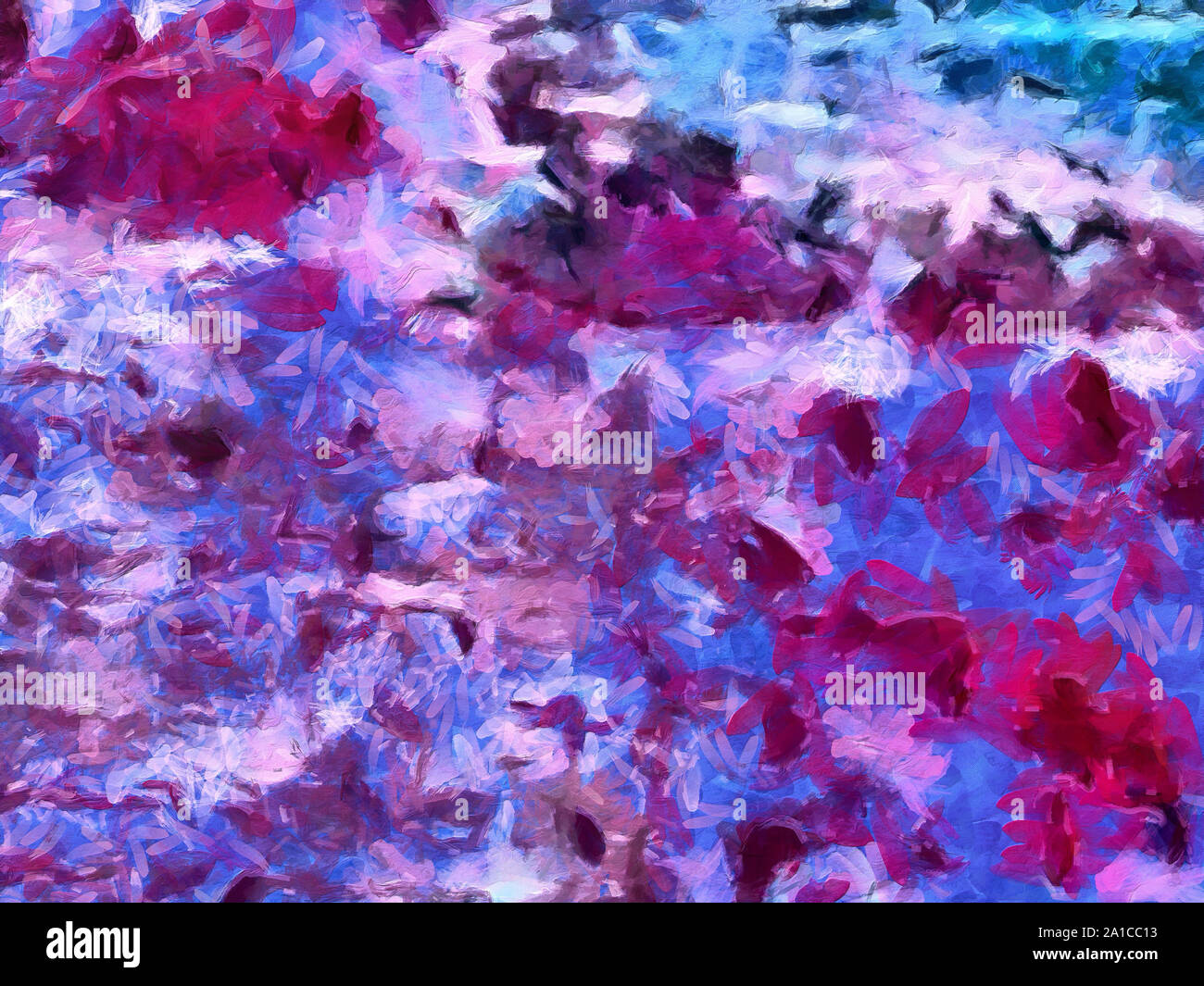 L'art abstrait peint texture background. À huile sur toile d'éclaboussures et des traits. Modèle simple de créativité pour la conception. Dans la palette macro Close up Banque D'Images