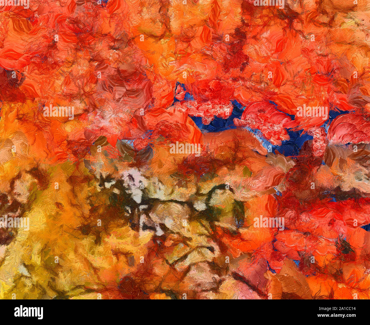 L'art abstrait peint texture background. À huile sur toile d'éclaboussures et des traits. Modèle simple de créativité pour la conception. Dans la palette macro Close up Banque D'Images