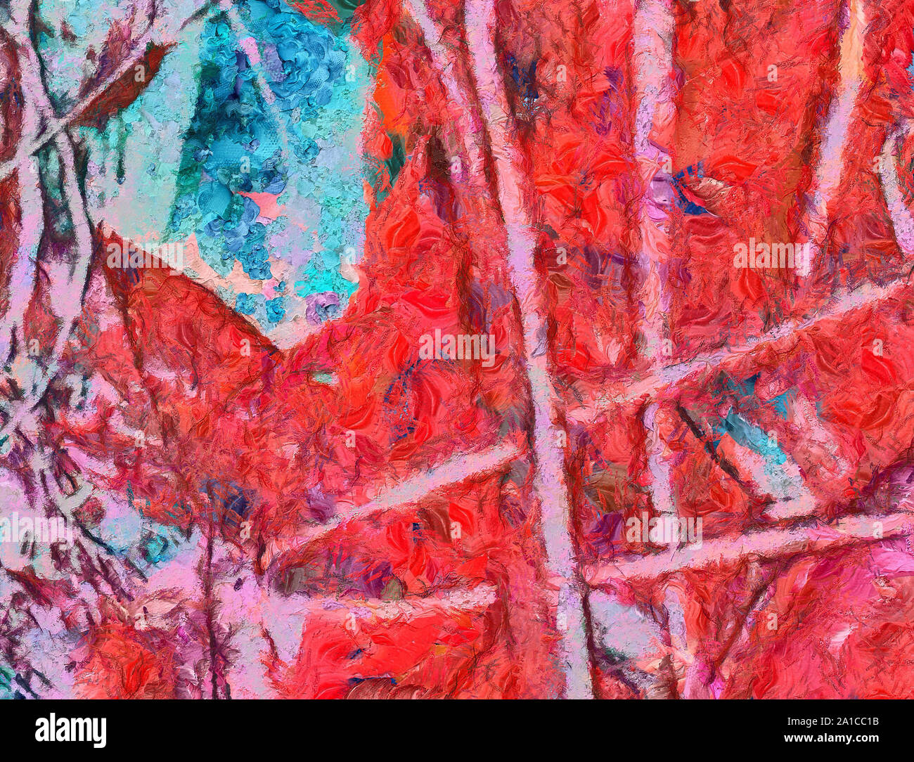 L'art abstrait peint texture background. À huile sur toile d'éclaboussures et des traits. Modèle simple de créativité pour la conception. Dans la palette macro Close up Banque D'Images