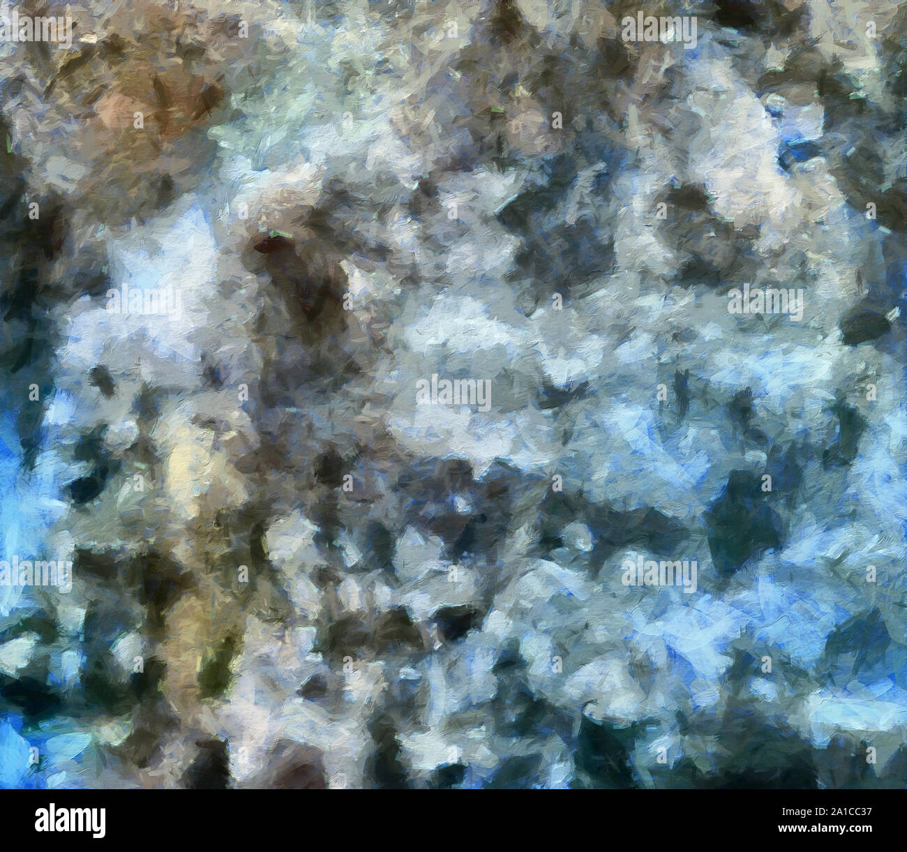 L'art abstrait peint texture background. À huile sur toile d'éclaboussures et des traits. Modèle simple de créativité pour la conception. Dans la palette macro Close up Banque D'Images