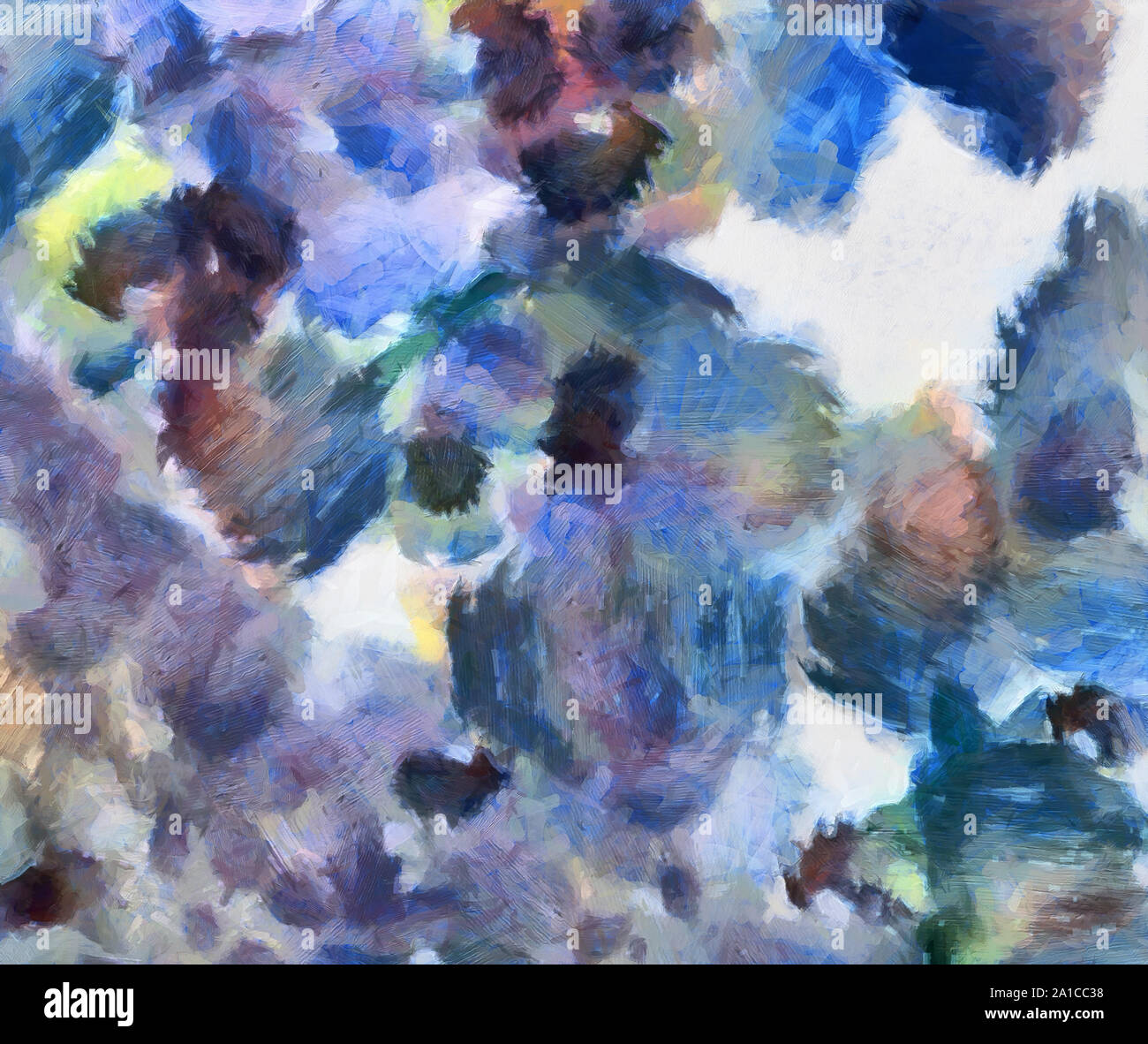 L'art abstrait peint texture background. À huile sur toile d'éclaboussures et des traits. Modèle simple de créativité pour la conception. Dans la palette macro Close up Banque D'Images