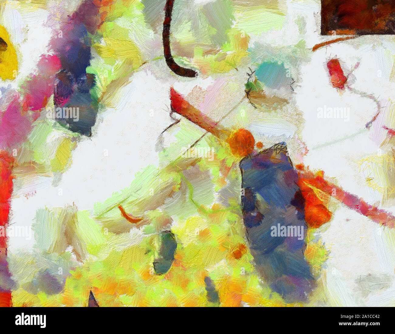 L'art abstrait peint texture background. À huile sur toile d'éclaboussures et des traits. Modèle simple de créativité pour la conception. Dans la palette macro Close up Banque D'Images