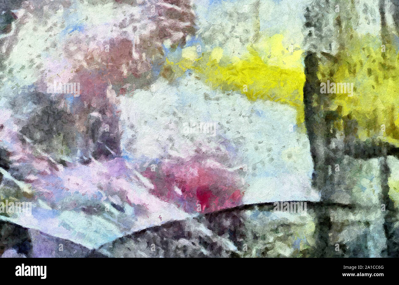 L'art abstrait peint texture background. À huile sur toile d'éclaboussures et des traits. Modèle simple de créativité pour la conception. Dans la palette macro Close up Banque D'Images