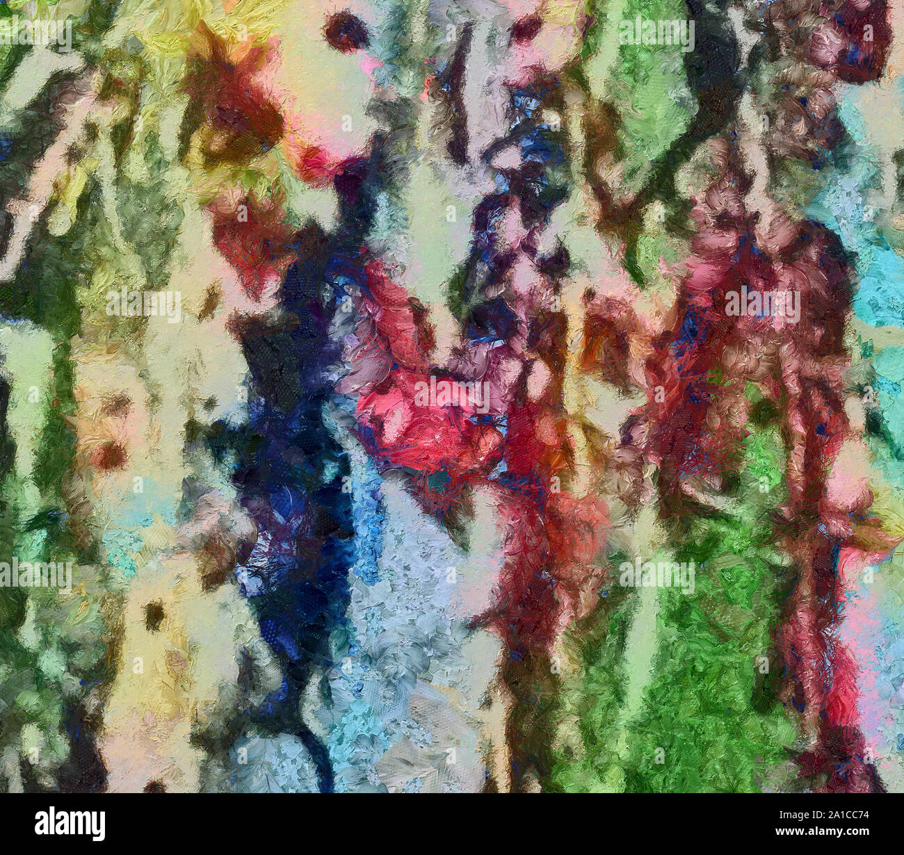 L'art abstrait peint texture background. À huile sur toile d'éclaboussures et des traits. Modèle simple de créativité pour la conception. Dans la palette macro Close up Banque D'Images