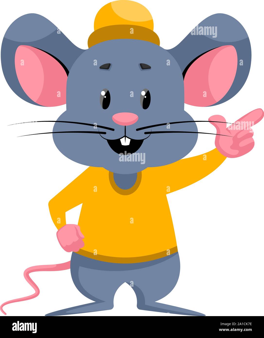 Souris mignon, illustration, vecteur sur fond blanc. Illustration de Vecteur
