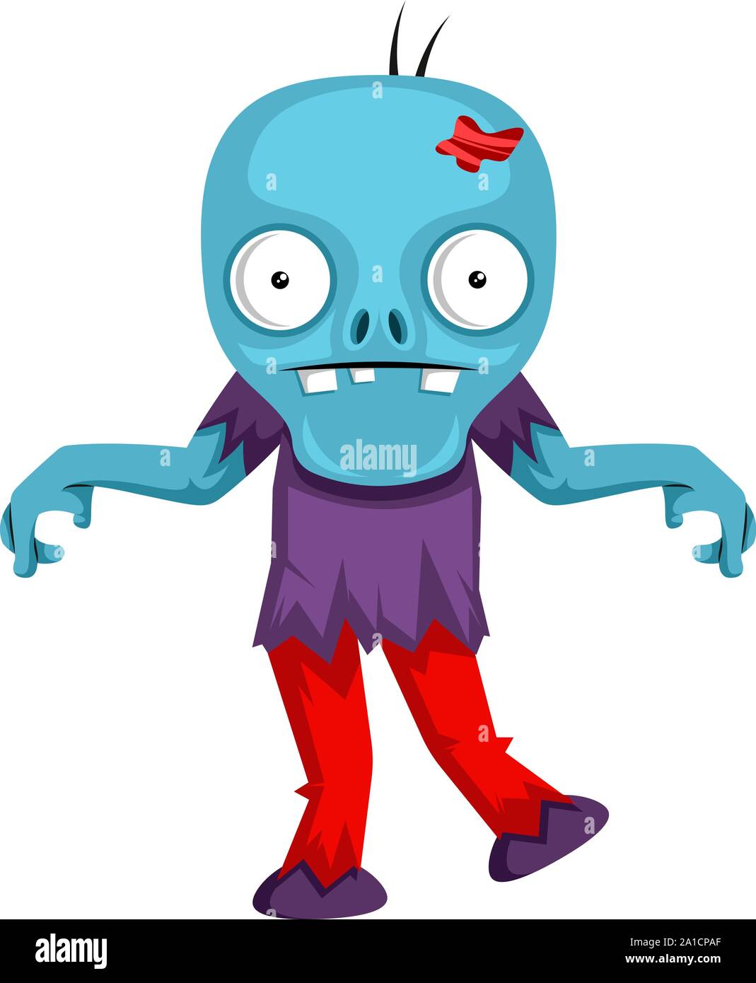 Dancing zombie, illustration, vecteur sur fond blanc. Illustration de Vecteur