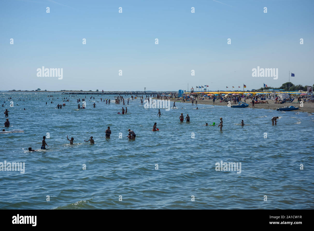 Grado, Strand Spiaggia Libera - Grado, Grado, Strand plage Spiaggia Libera Banque D'Images