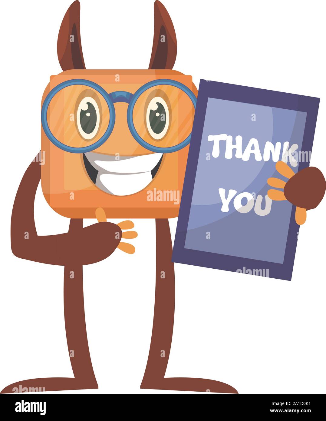 Merci à Monster, remarque, illustration, vecteur sur fond blanc. Illustration de Vecteur