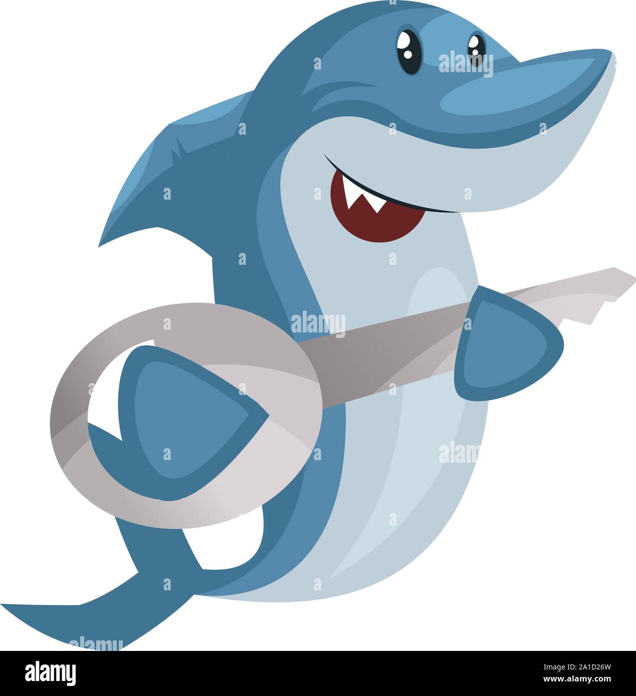 Avec des requins, illustration, vecteur sur fond blanc. Illustration de Vecteur