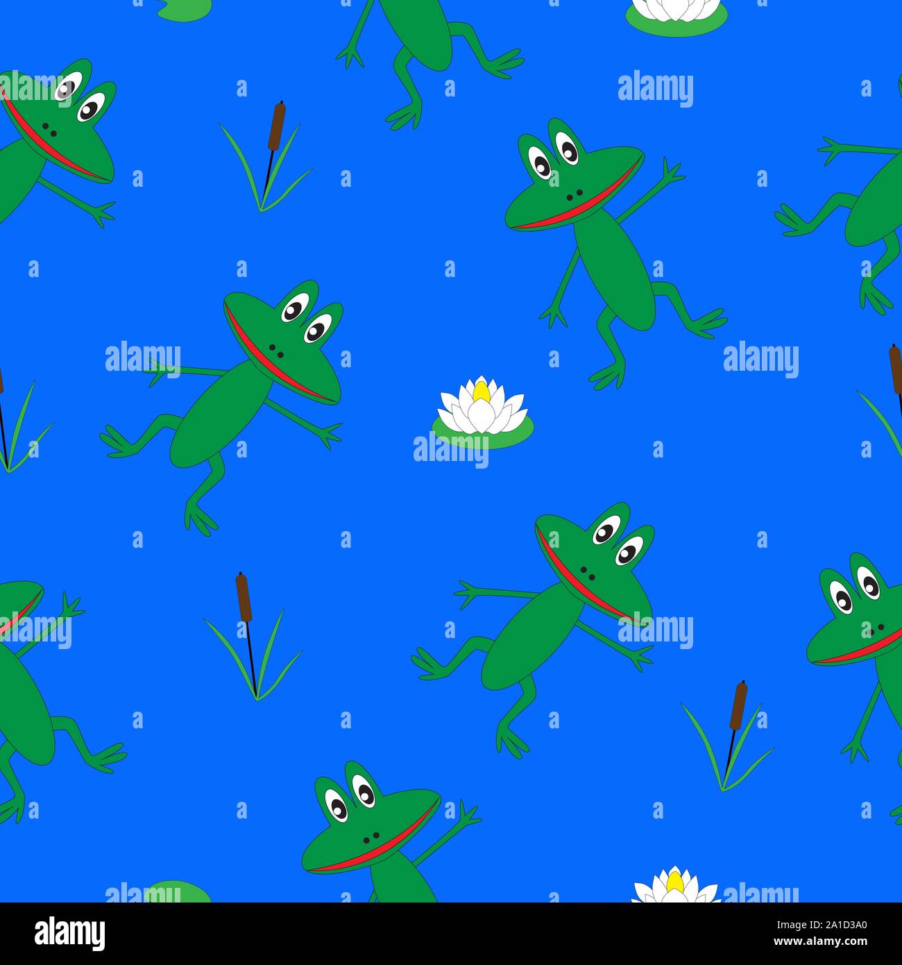 Caricature des petites grenouilles. Vector illustration parfaite pour les enfants. Illustration de Vecteur