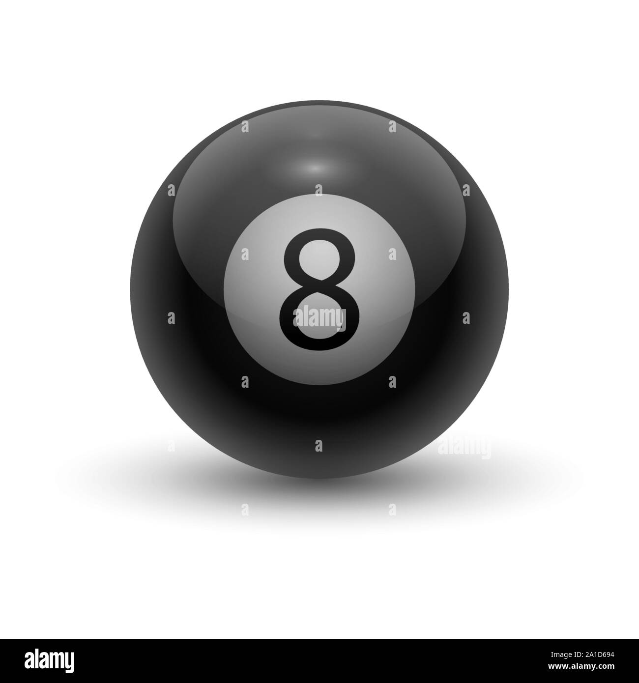 8 Ball Pool. Sphère solide noir pour 8-ball Illustration de Vecteur