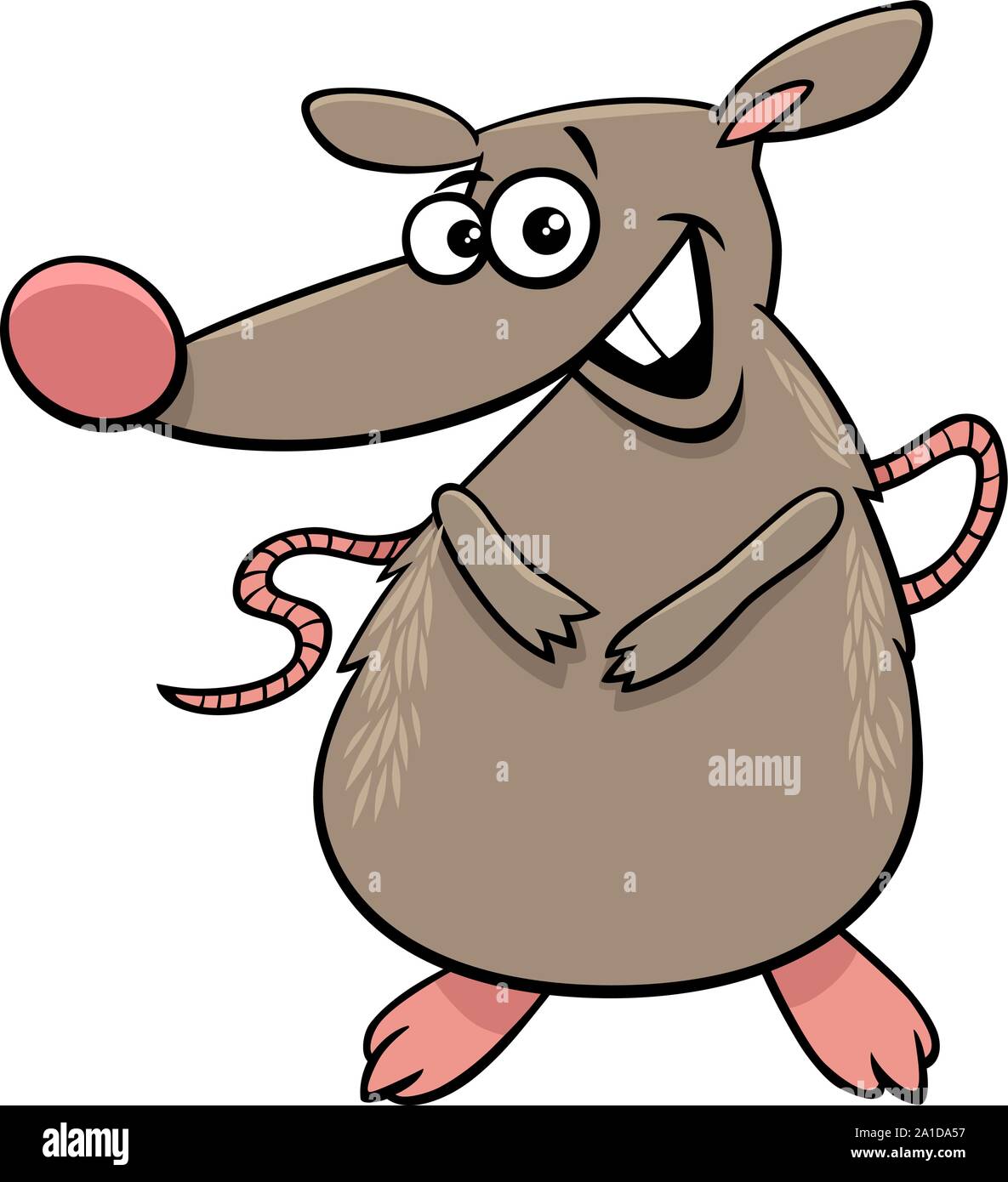 Cartoon Illustration de rat ou de souris drôle personnage animal rongeur Illustration de Vecteur